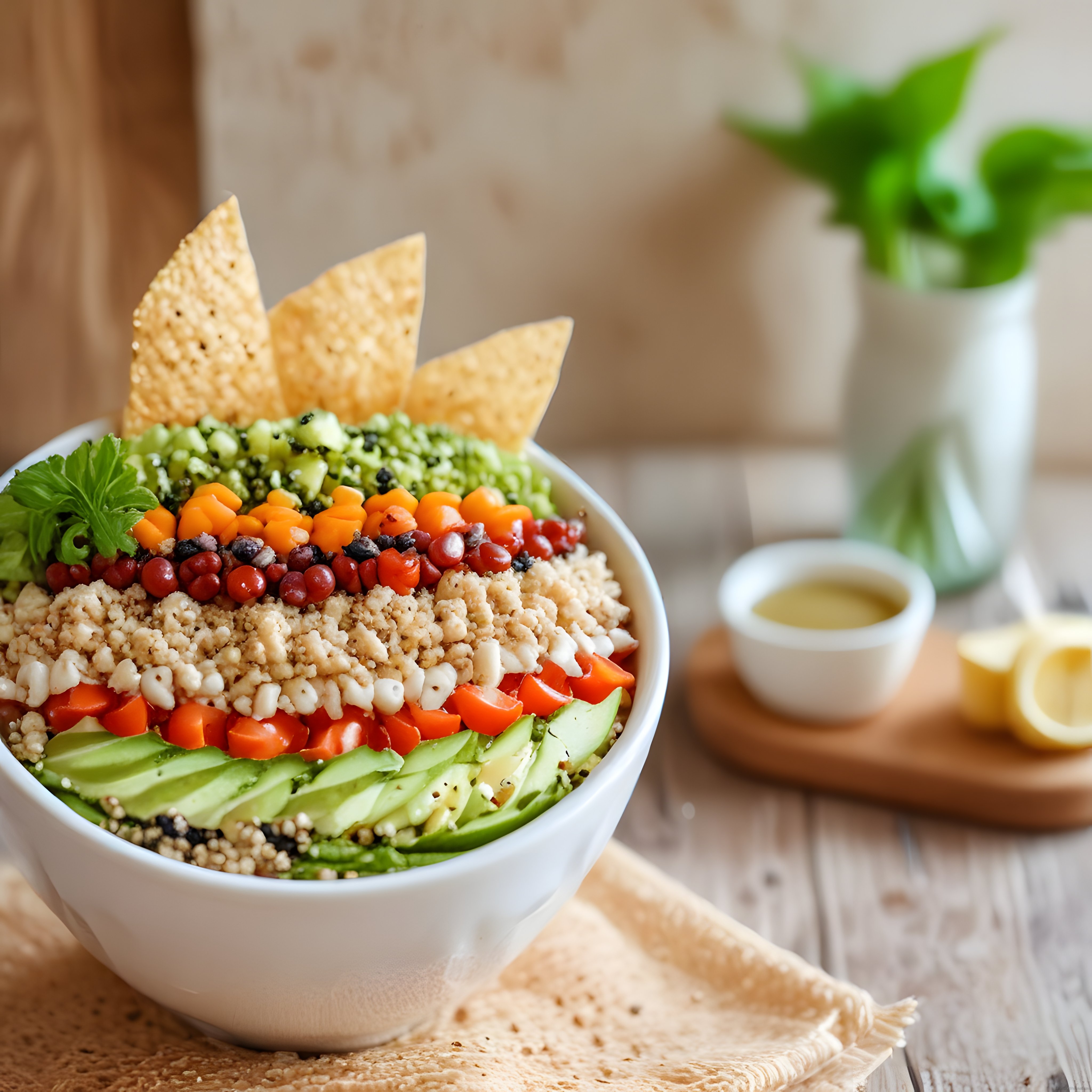 Avokado ve kinoalı besleyici bowl: Sağlıklı öğün için renkli sebze düzeni