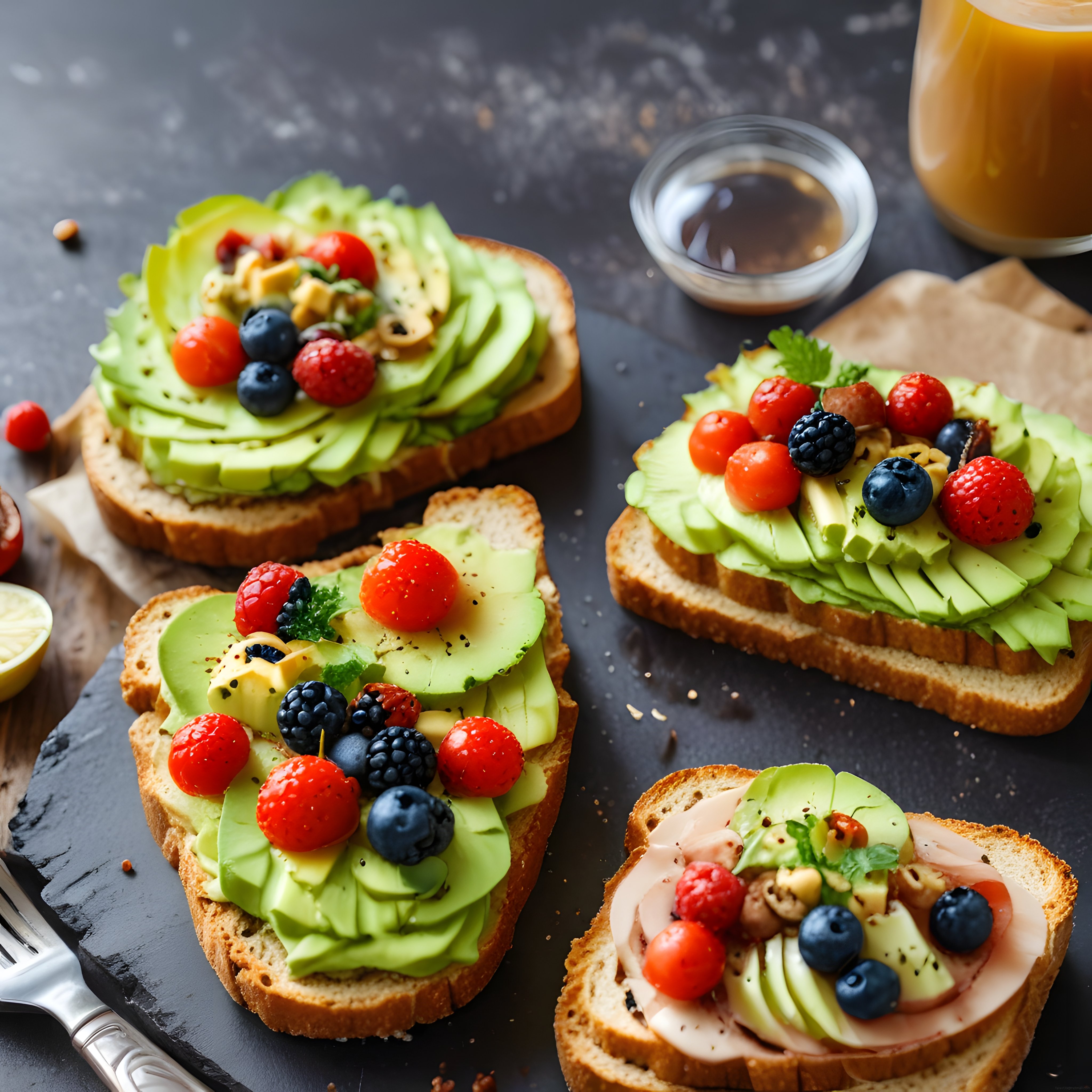Avokado ve Orman Meyveli Kahvaltı Tostları: Sağlıklı ve Besleyici Bir Güne Başlangıç