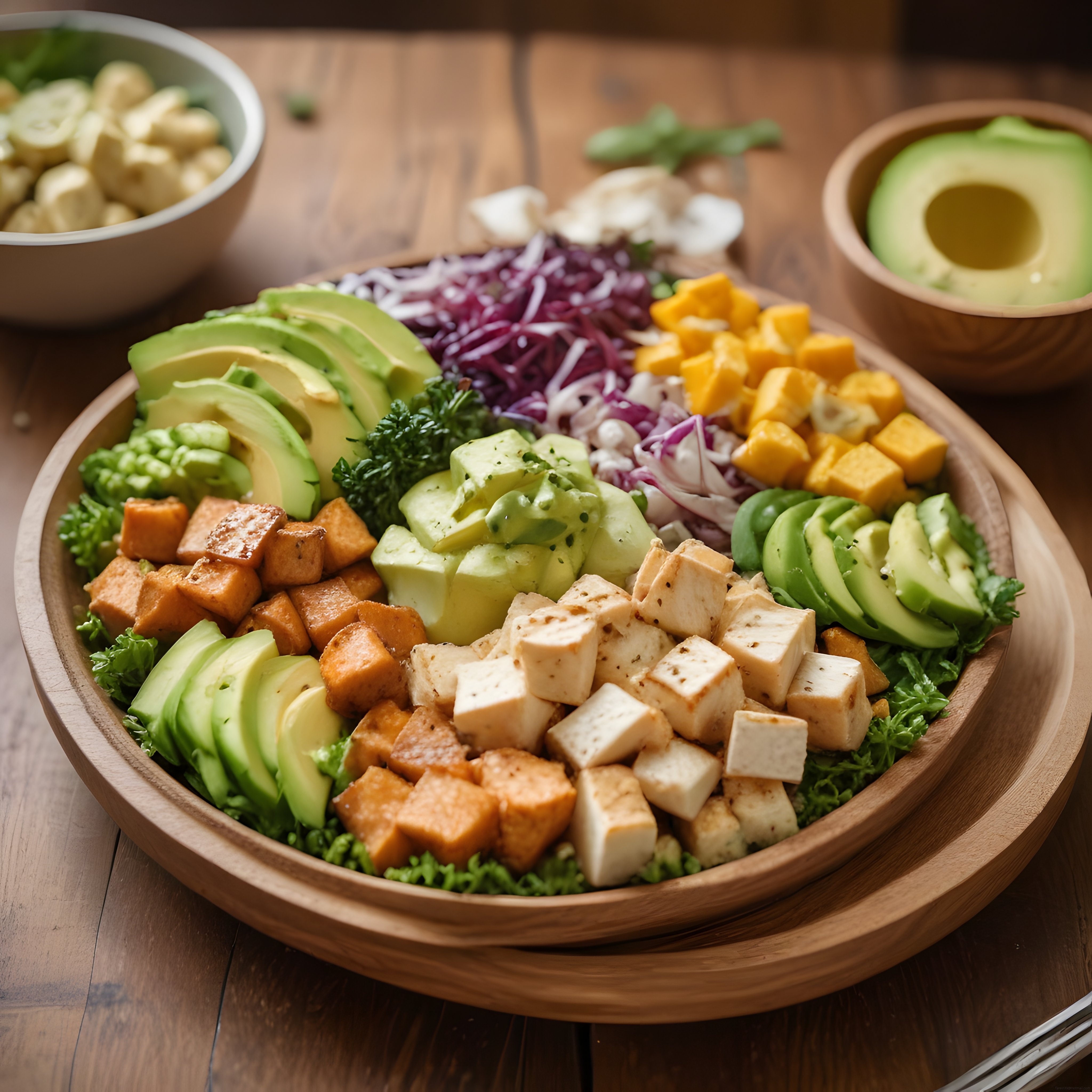 Avokado ve Tofulu Renkli Buddha Bowl: Sağlıklı Vegan Beslenme Önerisi