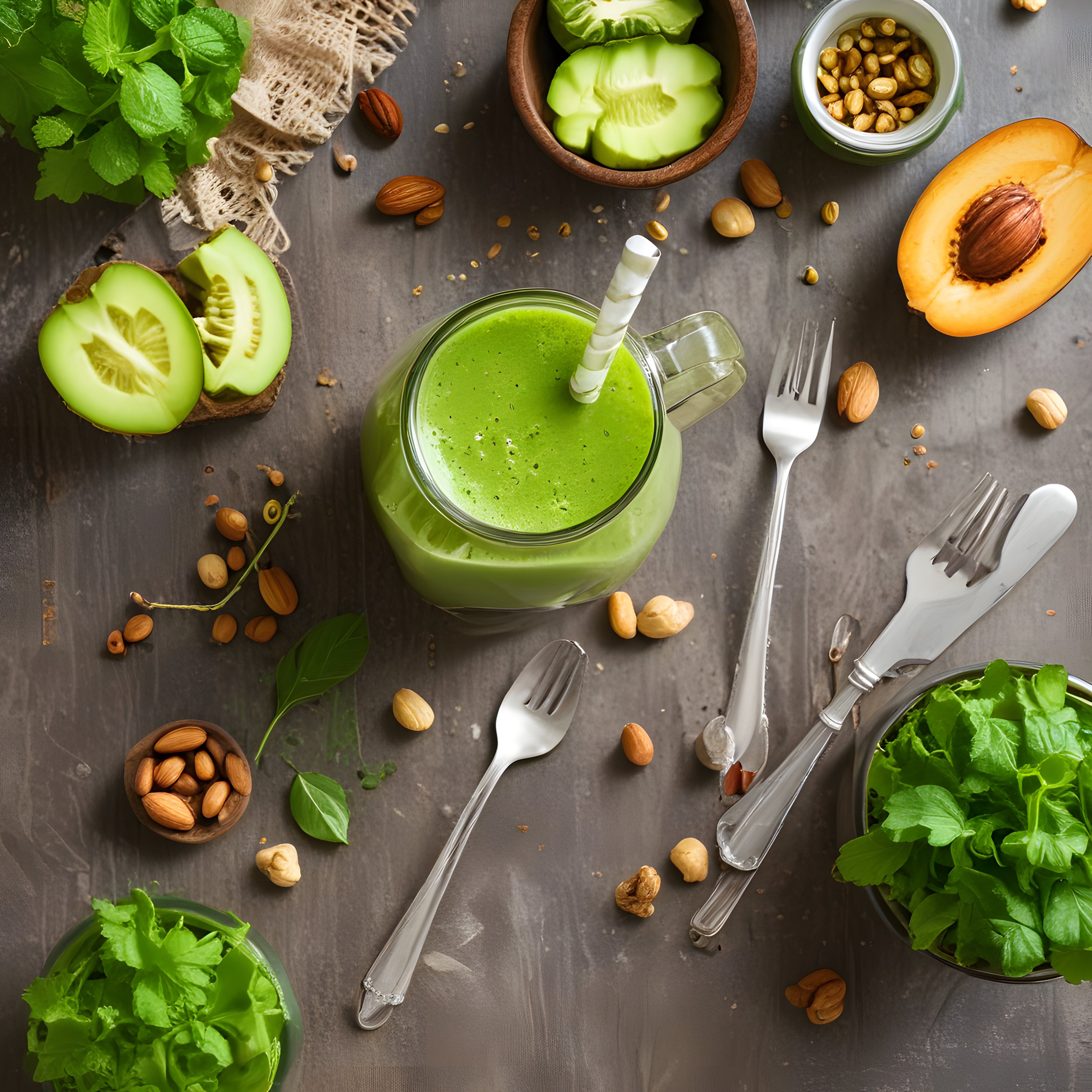 Avokado ve Yeşillikle Hazırlanan Sağlıklı Yeşil Smoothie Tarifi