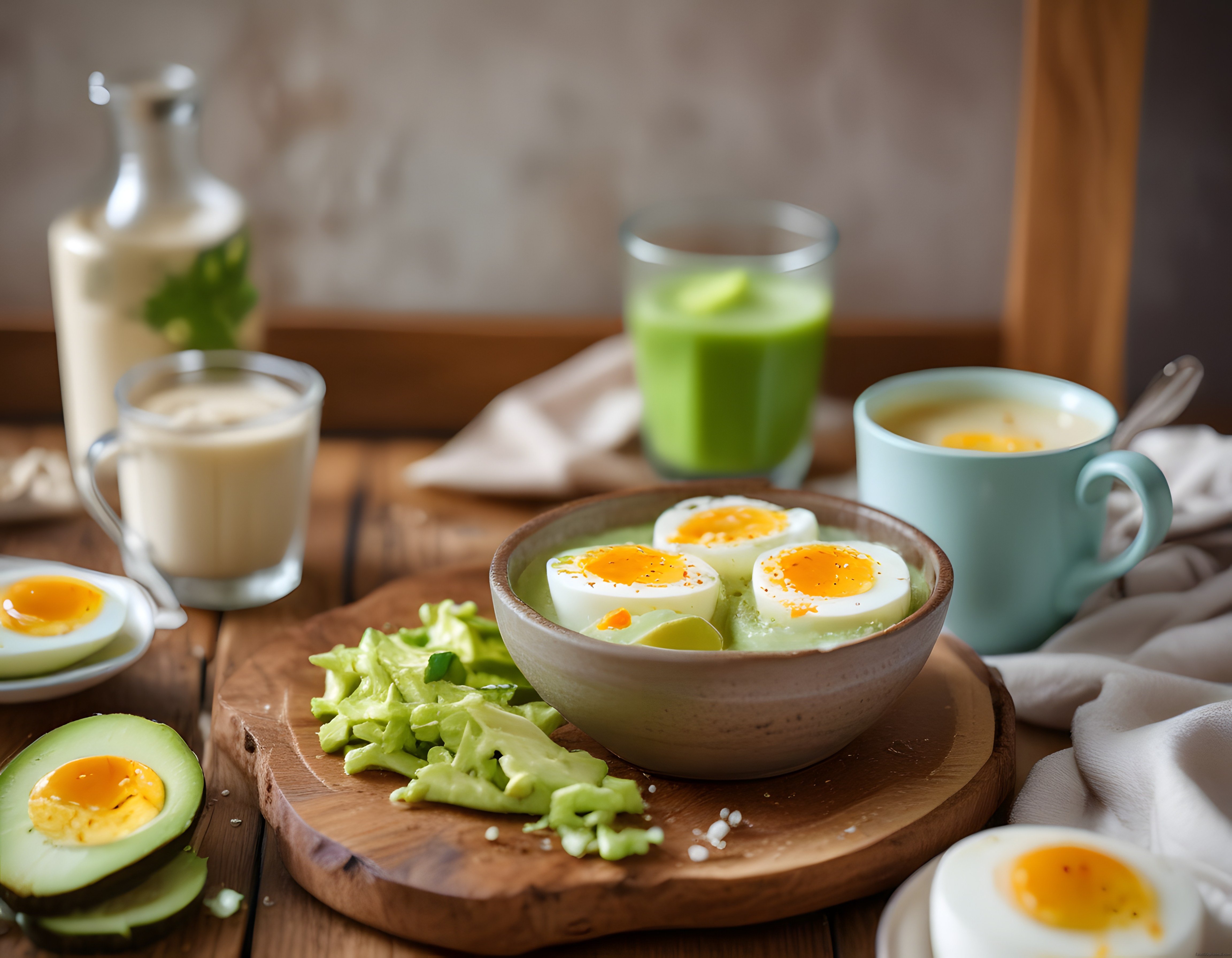 Avokado ve Yumurtalı Sağlıklı Kahvaltı Masasıyla Güne Enerjik Başlangıç