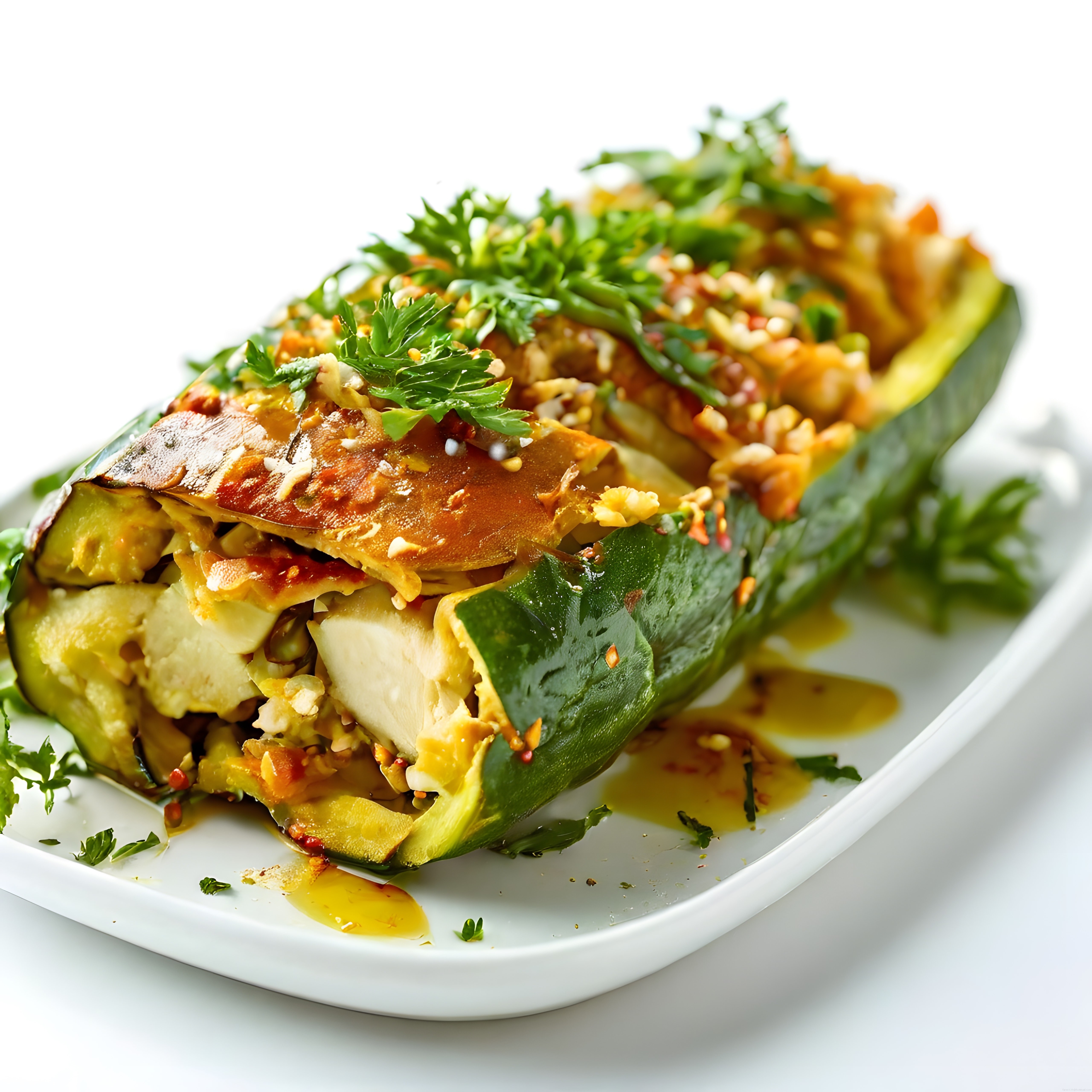 Avokado Yapraklarına Sarılmış Fırınlanmış Tavuklu Sağlıklı Ana Yemek Tarifi