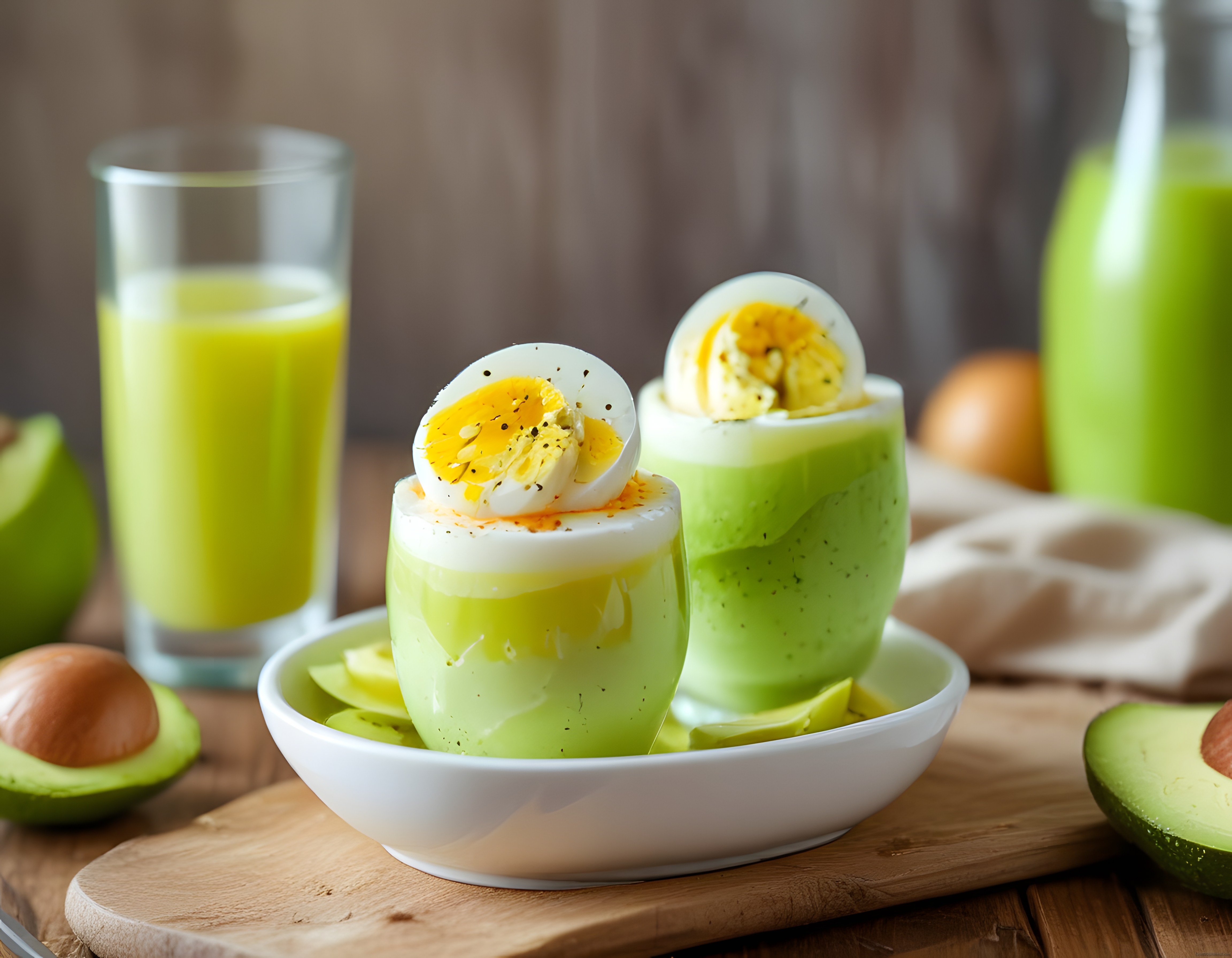 Avokado Yatağında Yumurta ve Yeşil Smoothie: Sağlıklı Kahvaltı Fikri