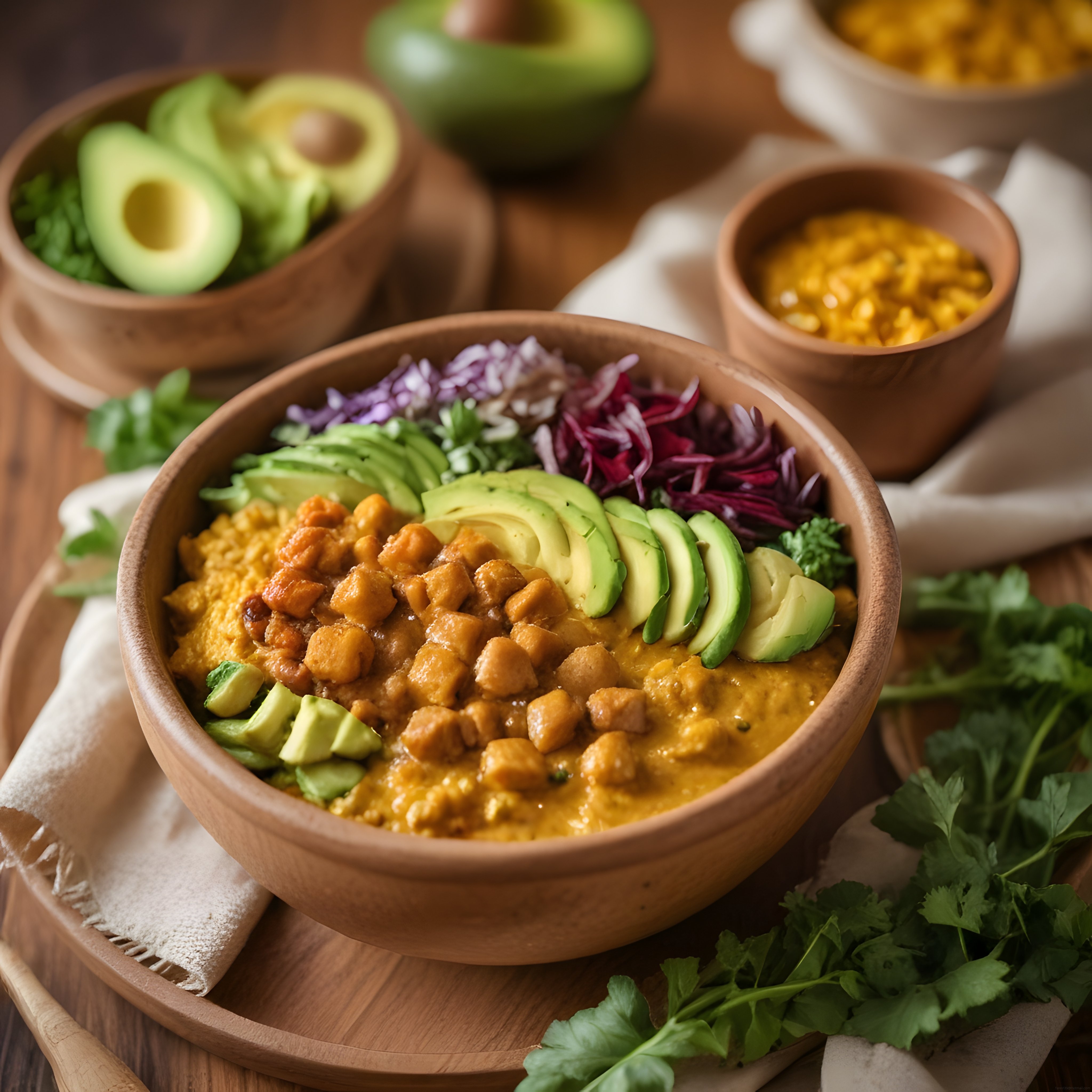 Avokadolu Baharatlı Nohutlu Vegan Buddha Bowl ve Sağlıklı Beslenme