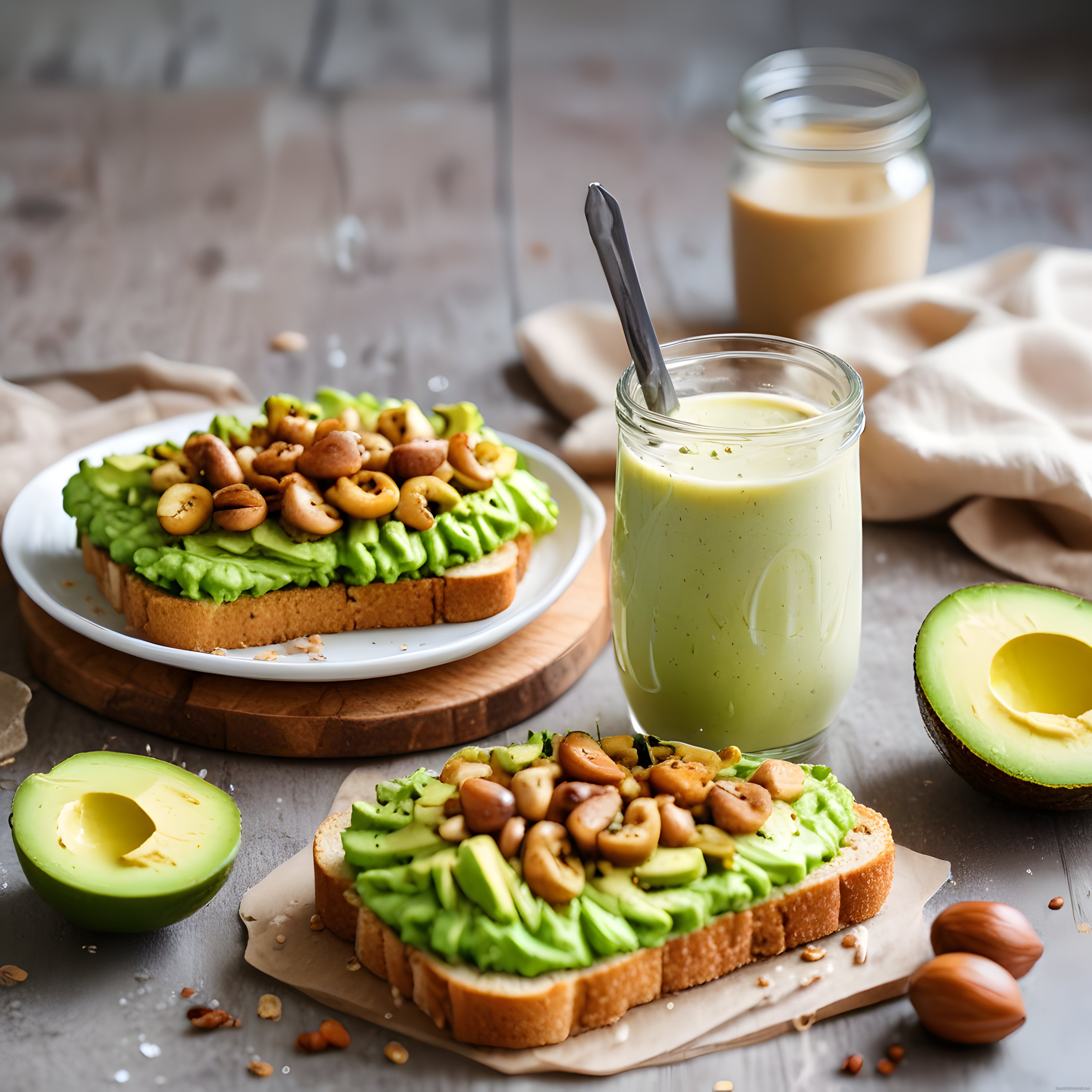 Avokadolu Kahvaltı Tabağı ve Yeşil Smoothie ile Sağlıklı Bir Başlangıç