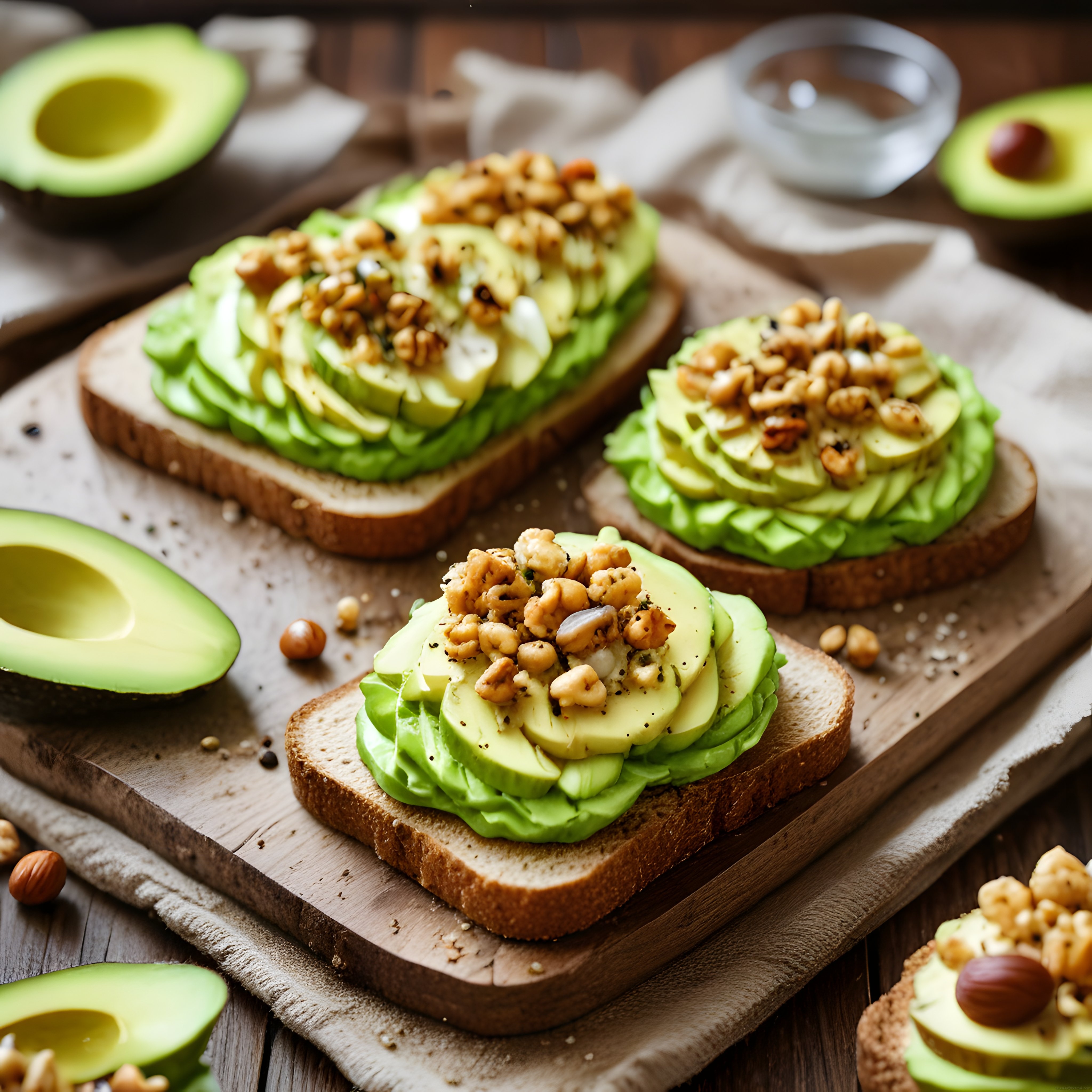 Avokadolu Kahvaltı Toastu: Cevizli ve Fındıklı Sağlıklı Ekmek Dilimleri