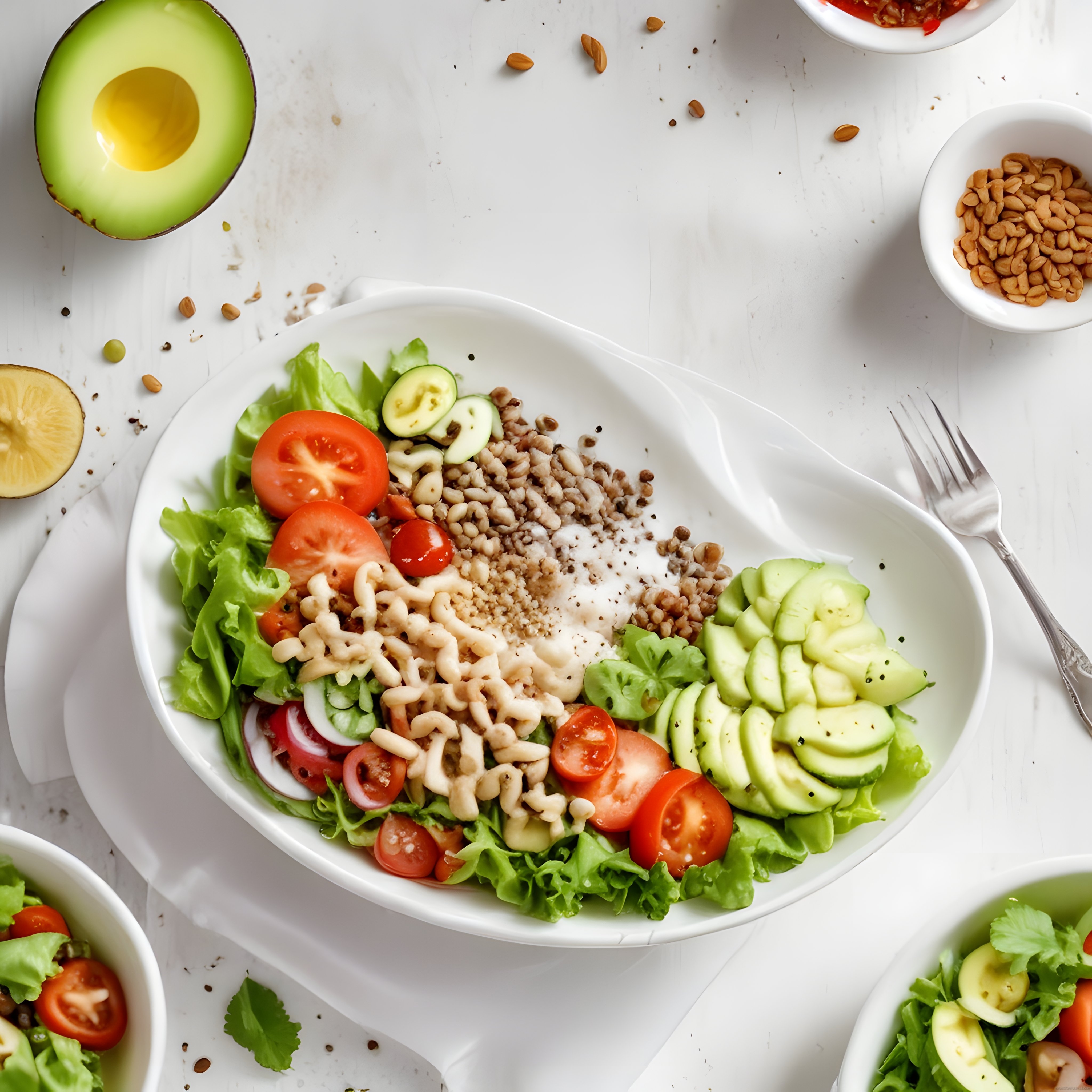 Avokadolu Karabuğdaylı Protein Salatası: Besleyici ve Lezzetli Kase Tarifi