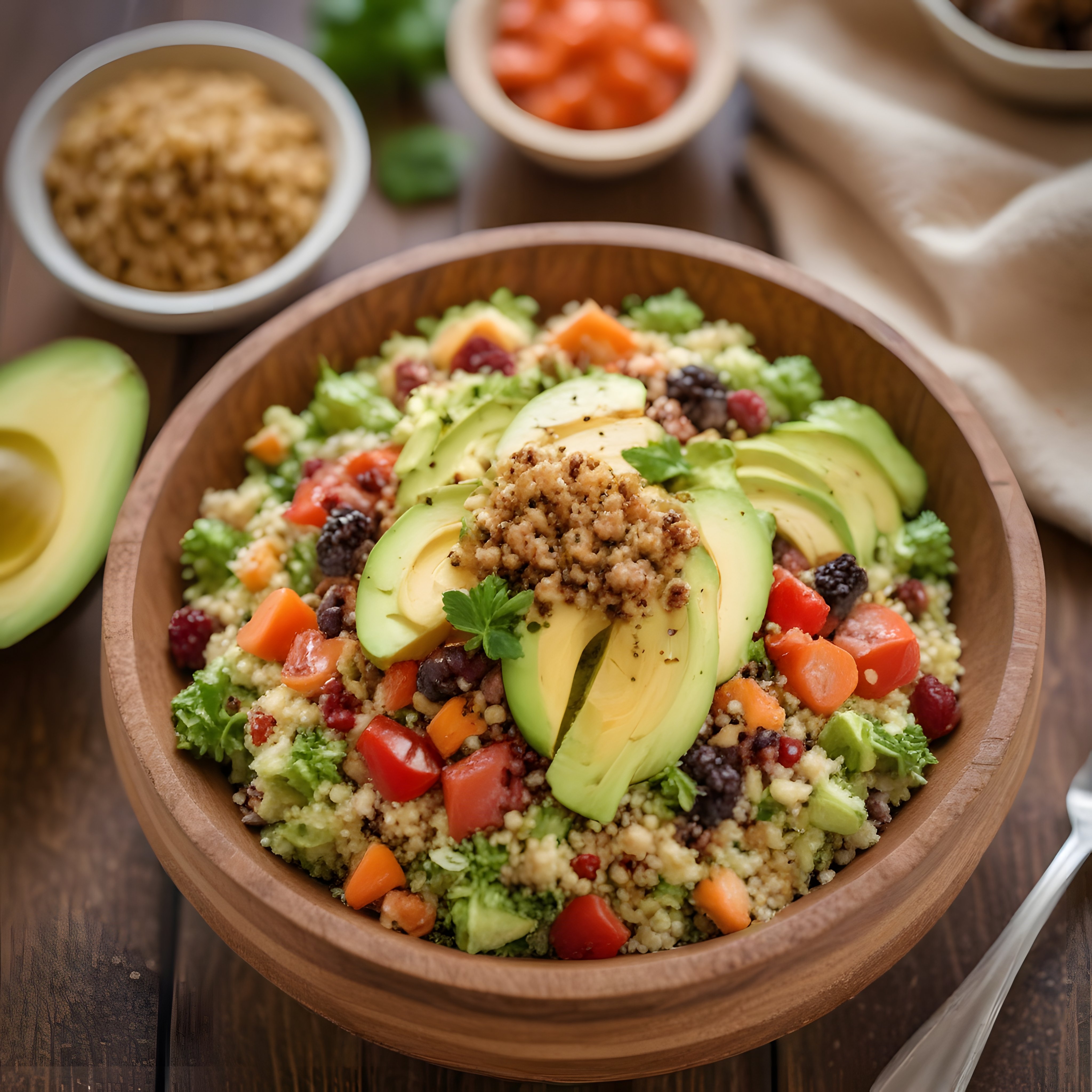 Avokadolu Kinoa Salatası: Sağlıklı Vegan Buddha Kasesi ve Besleyici Öğün Fikri