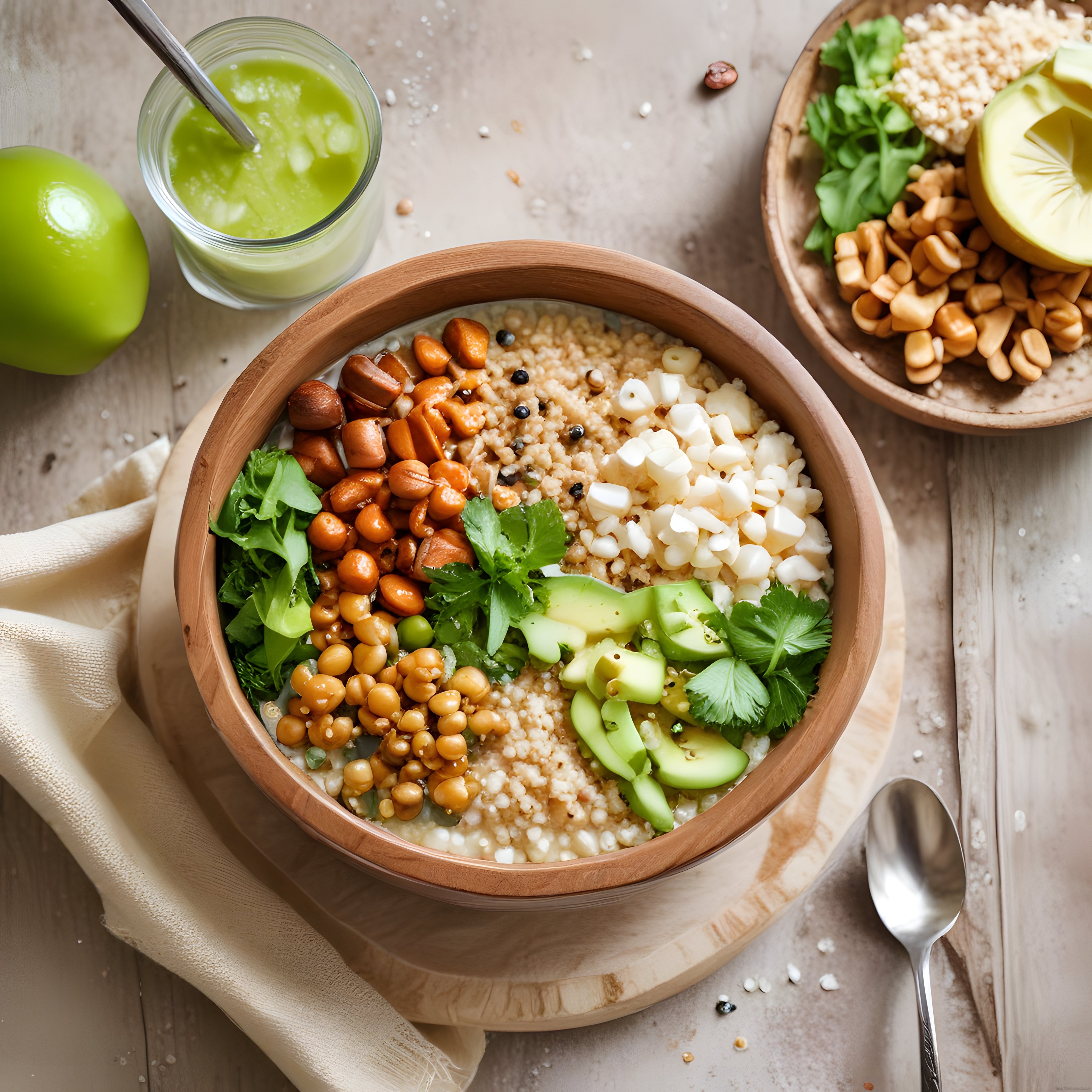 Avokadolu Nohutlu Kuskus Kasesi ve Yeşil Sos ile Sağlıklı Vegan Öğün
