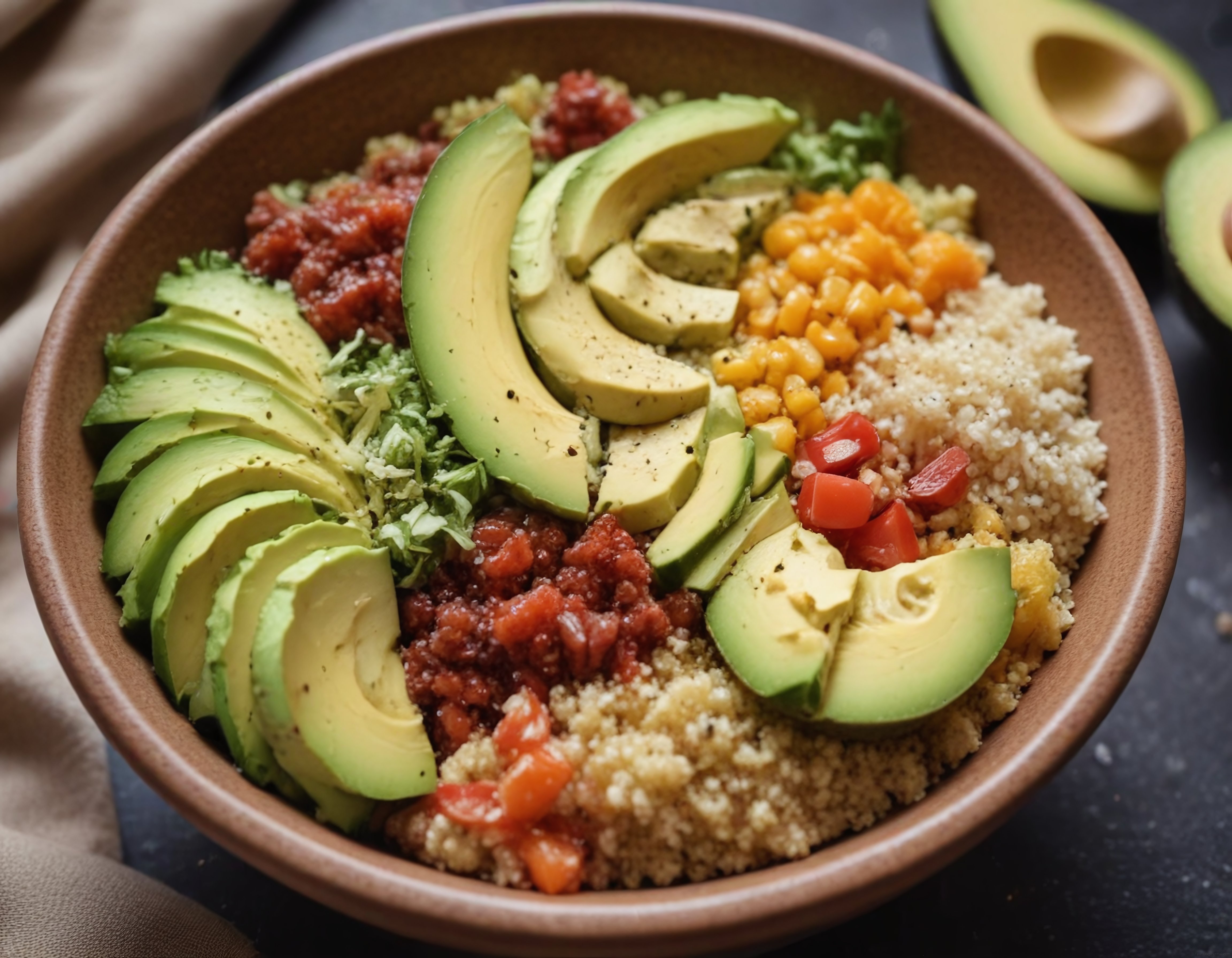Avokadolu quinoa kasesi: sağlıklı beslenme için renkli ve doyurucu bir tarif