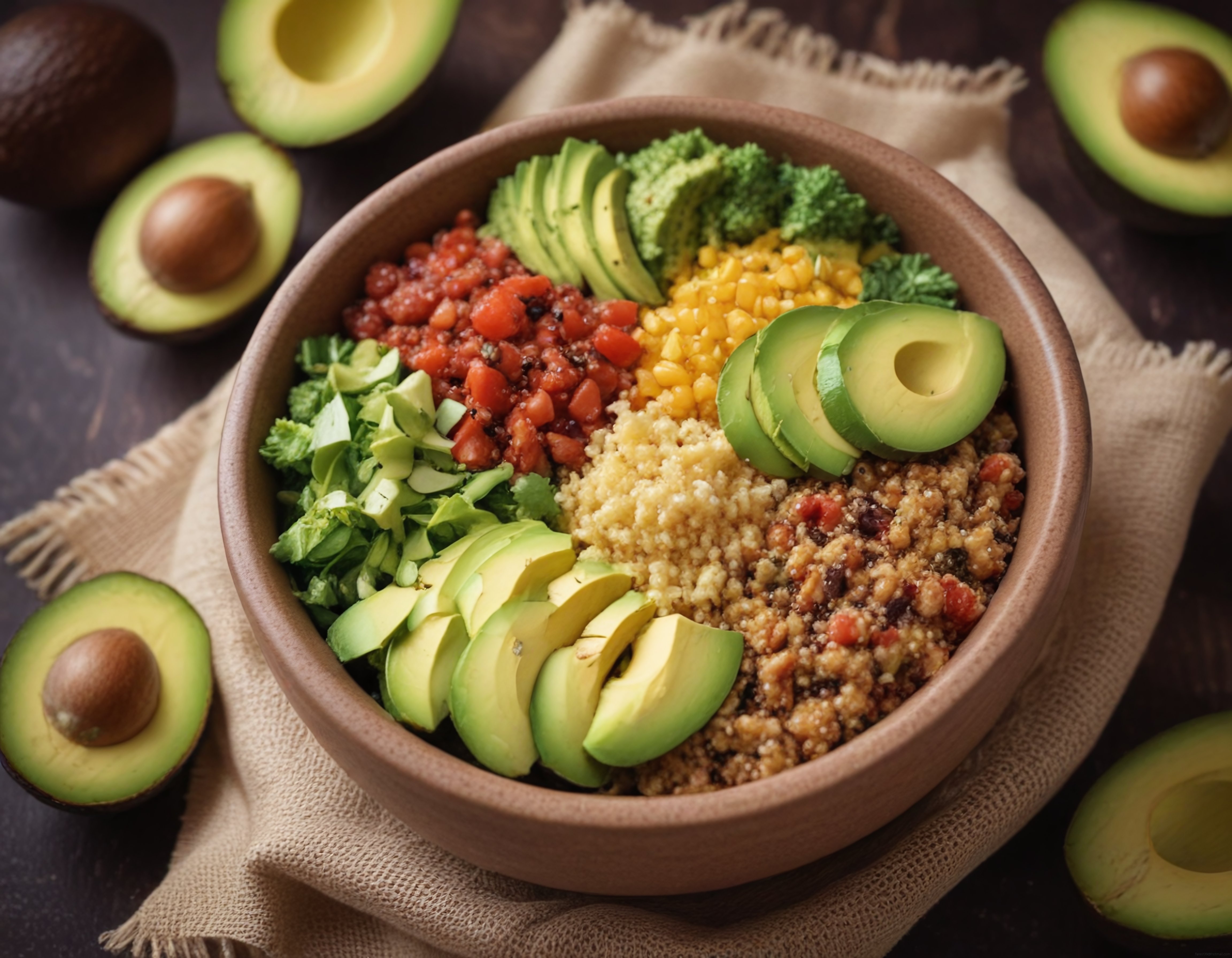 Avokadolu Quinoa Kasesi: Sağlıklı Beslenme İçin Renkli ve Lezzetli Vegan Tarif