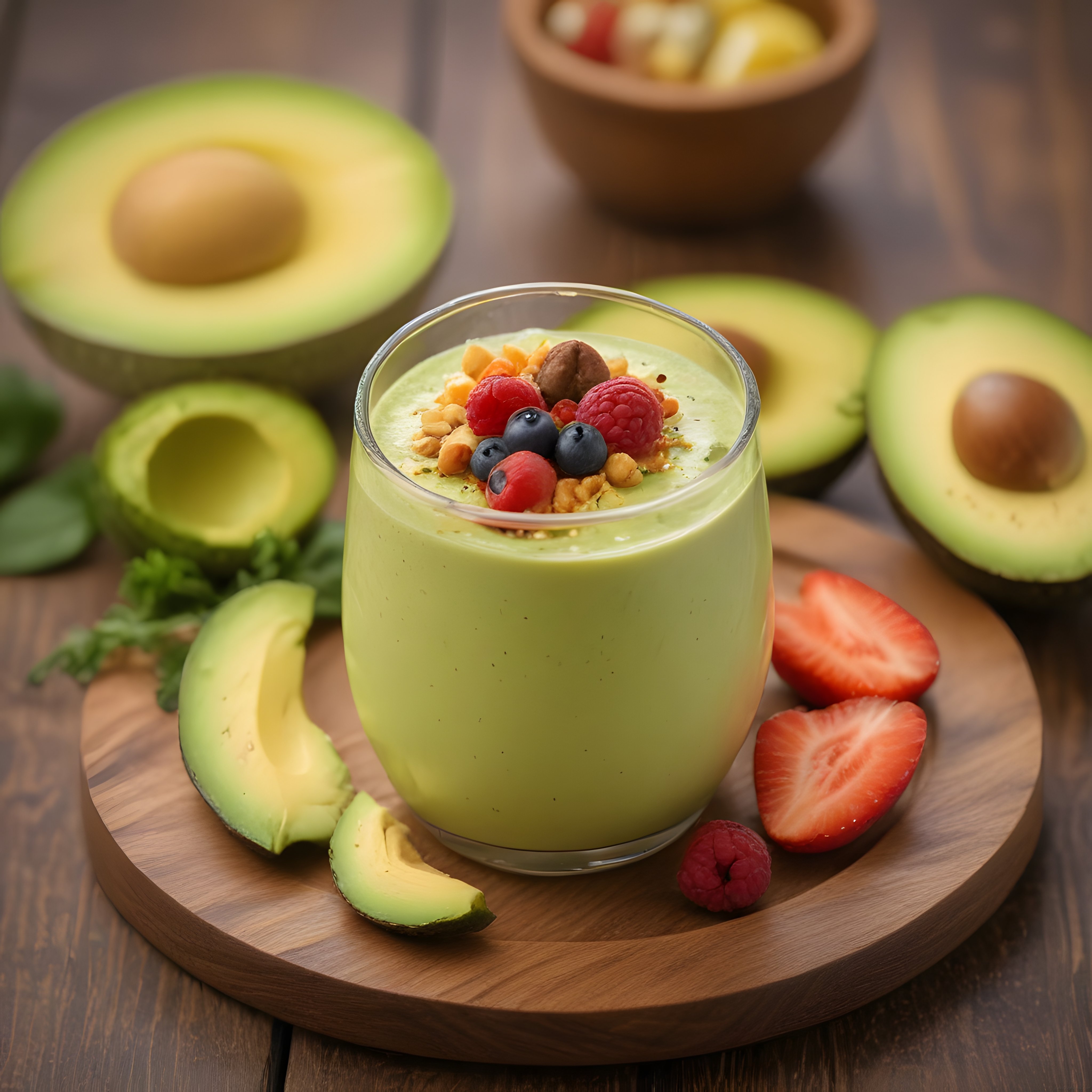 Avokadolu Smoothie Kasesi: Orman Meyveleri ve Fındık ile Besleyici Kahvaltı