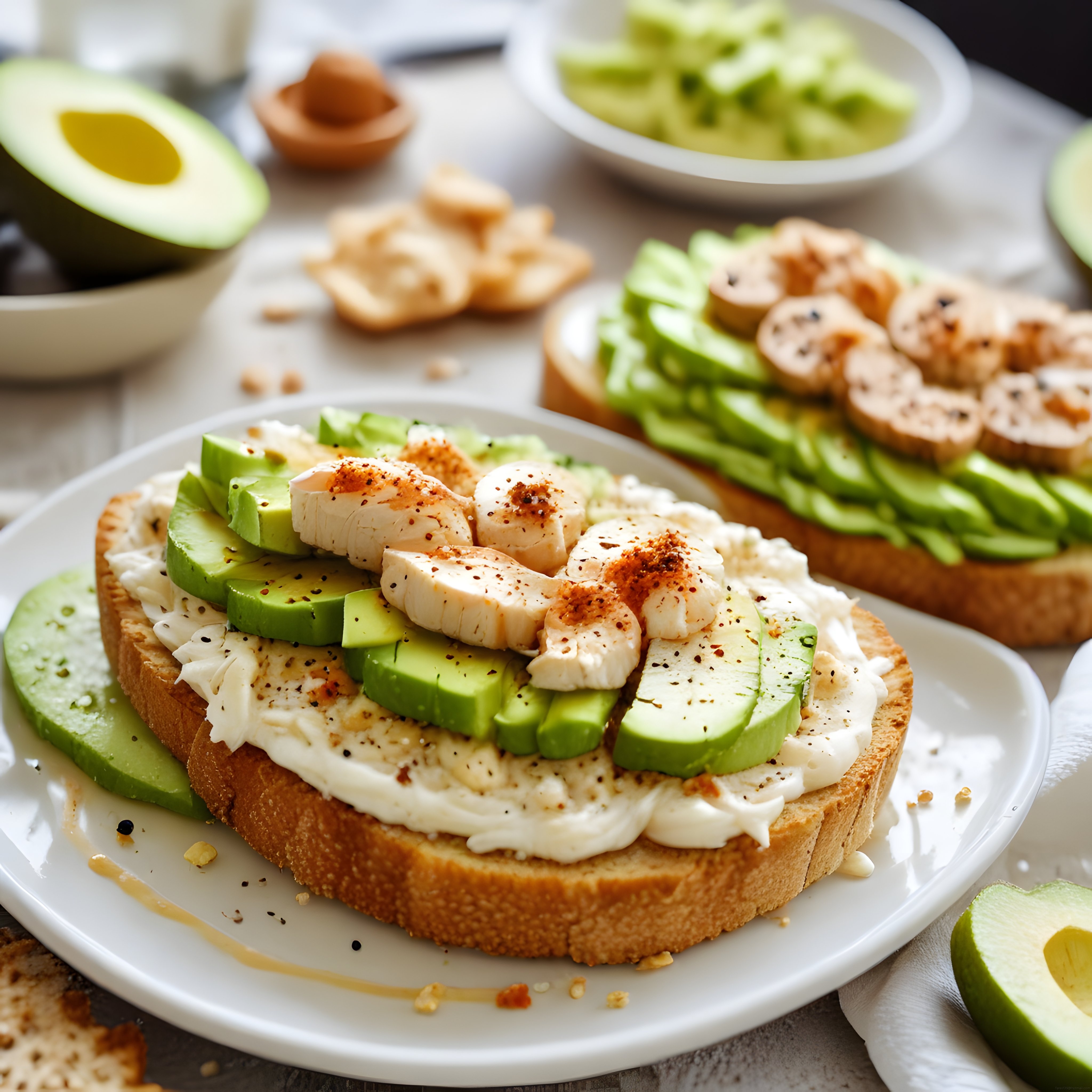 Avokadolu ve Baharatlı Yumurtalı Tost ile Sağlıklı Kahvaltı Sunumu