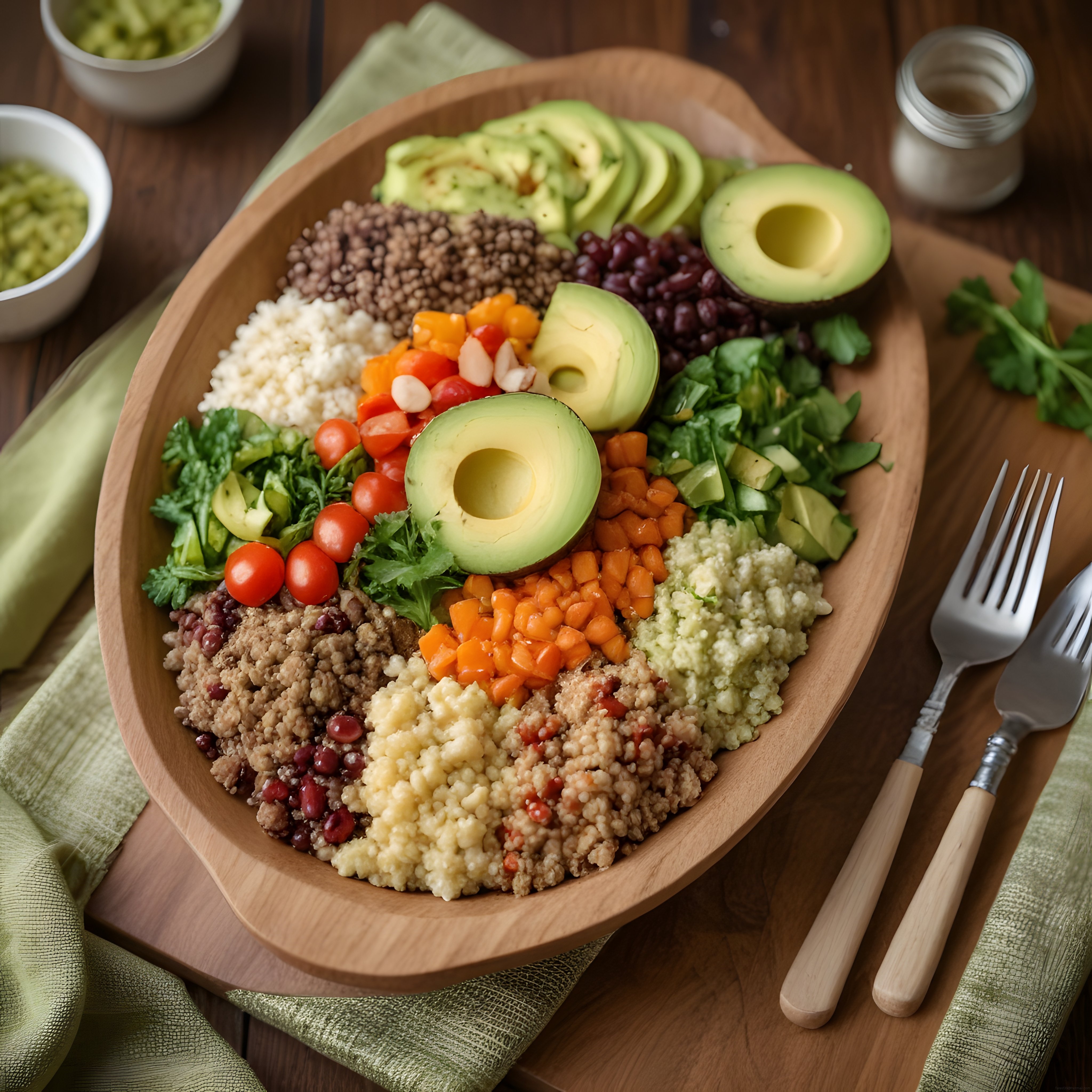 Avokadolu ve Kinoalı Renkli Sağlıklı Buddha Bowl Tarifi ve Sunumu
