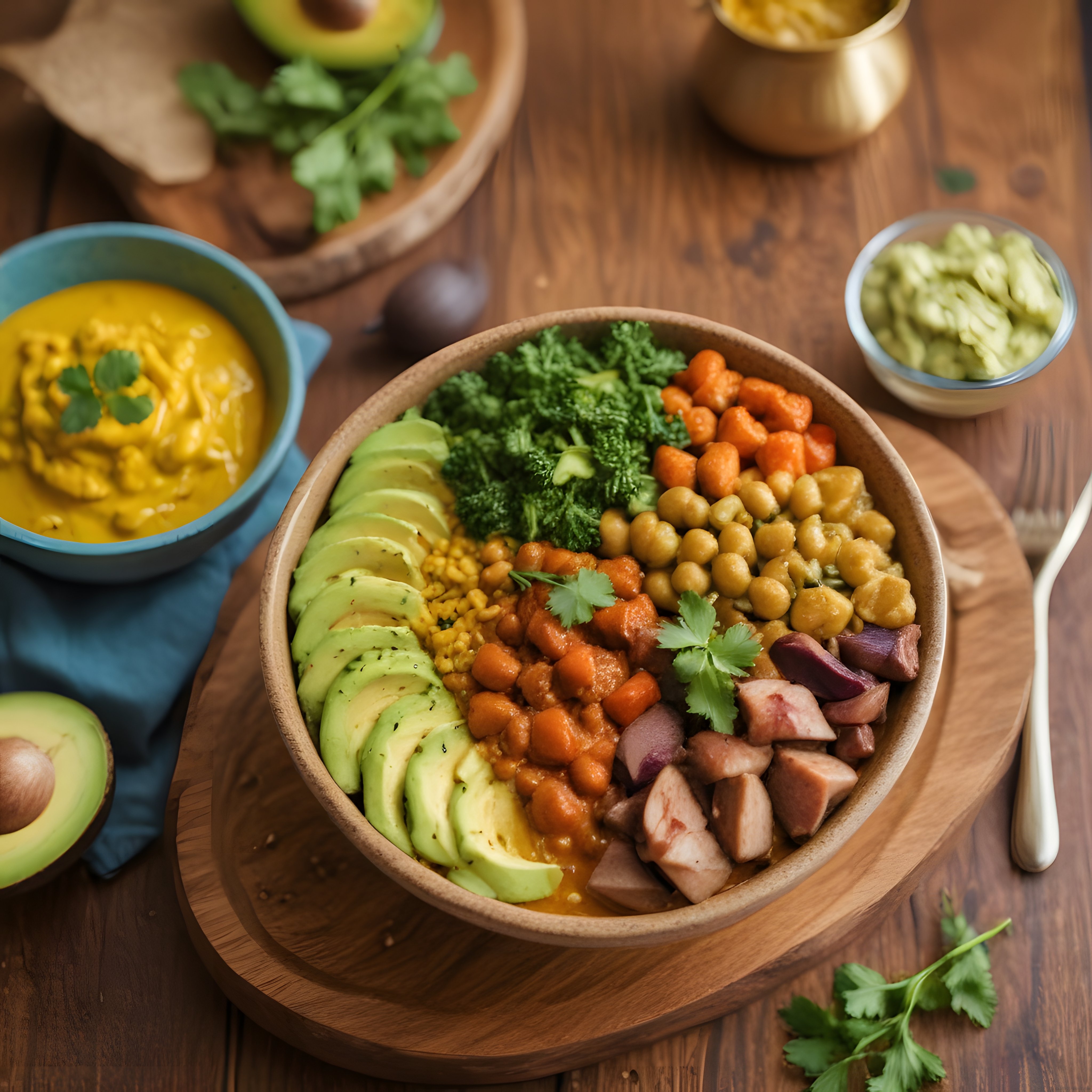 Avokadolu ve Nohutlu Renkli Buddha Bowl ile Sağlıklı Vegan Öğün