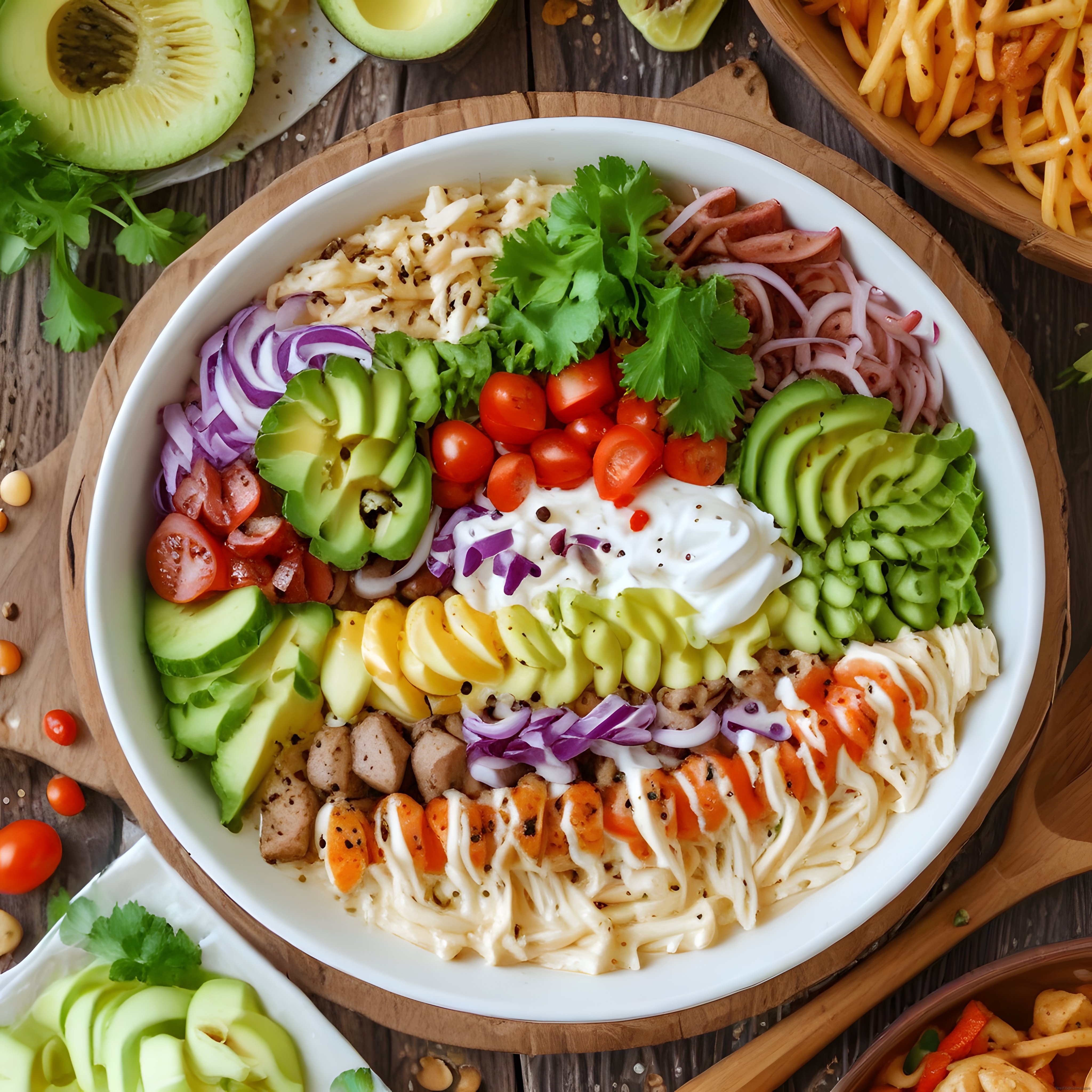 Avokadolu ve Tavuklu Renkli Buddha Bowl: Besleyici Kase Tarifi