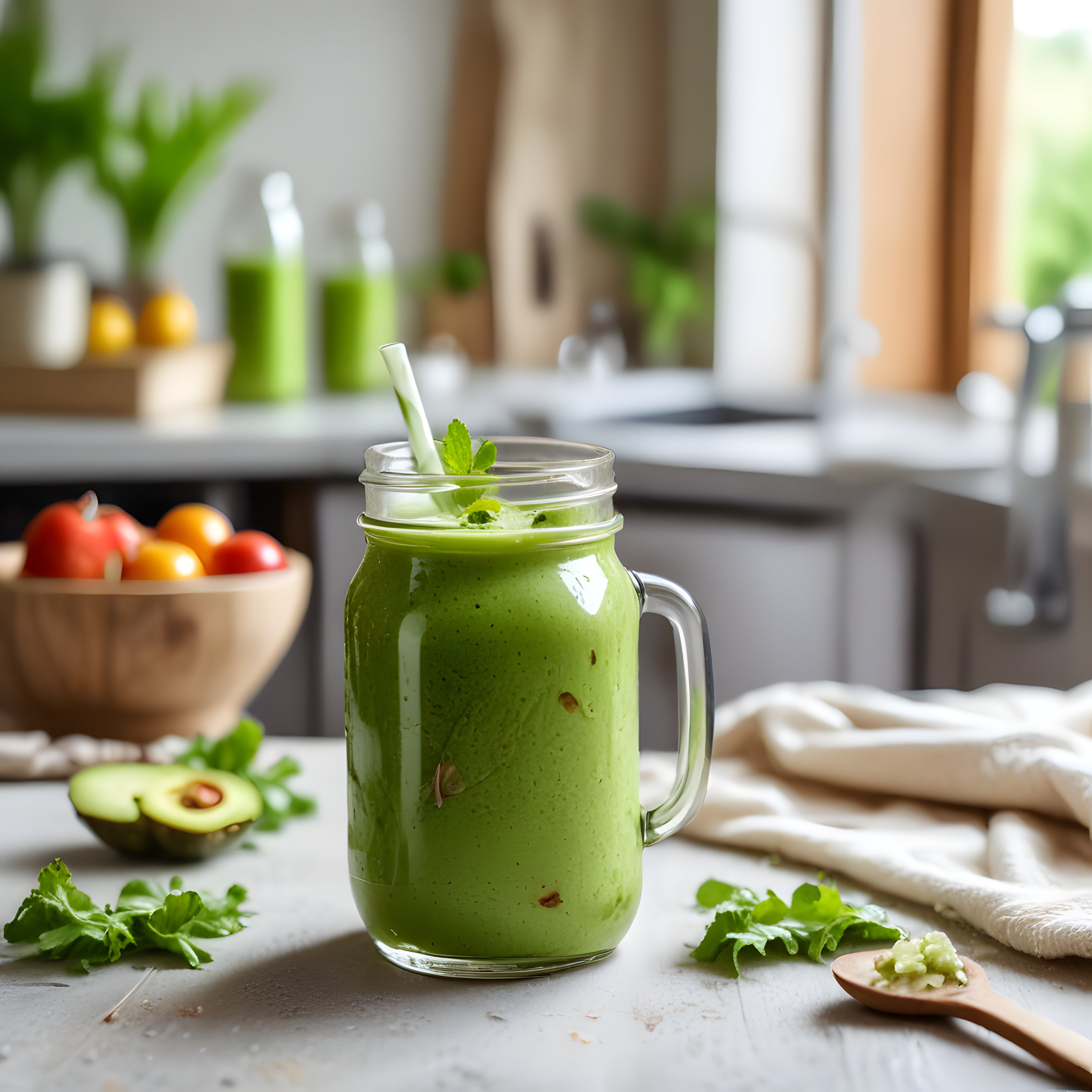 Avokadolu Yeşil Detoks Smoothie: Sağlıklı Ev Yapımı İçecek Tarifi