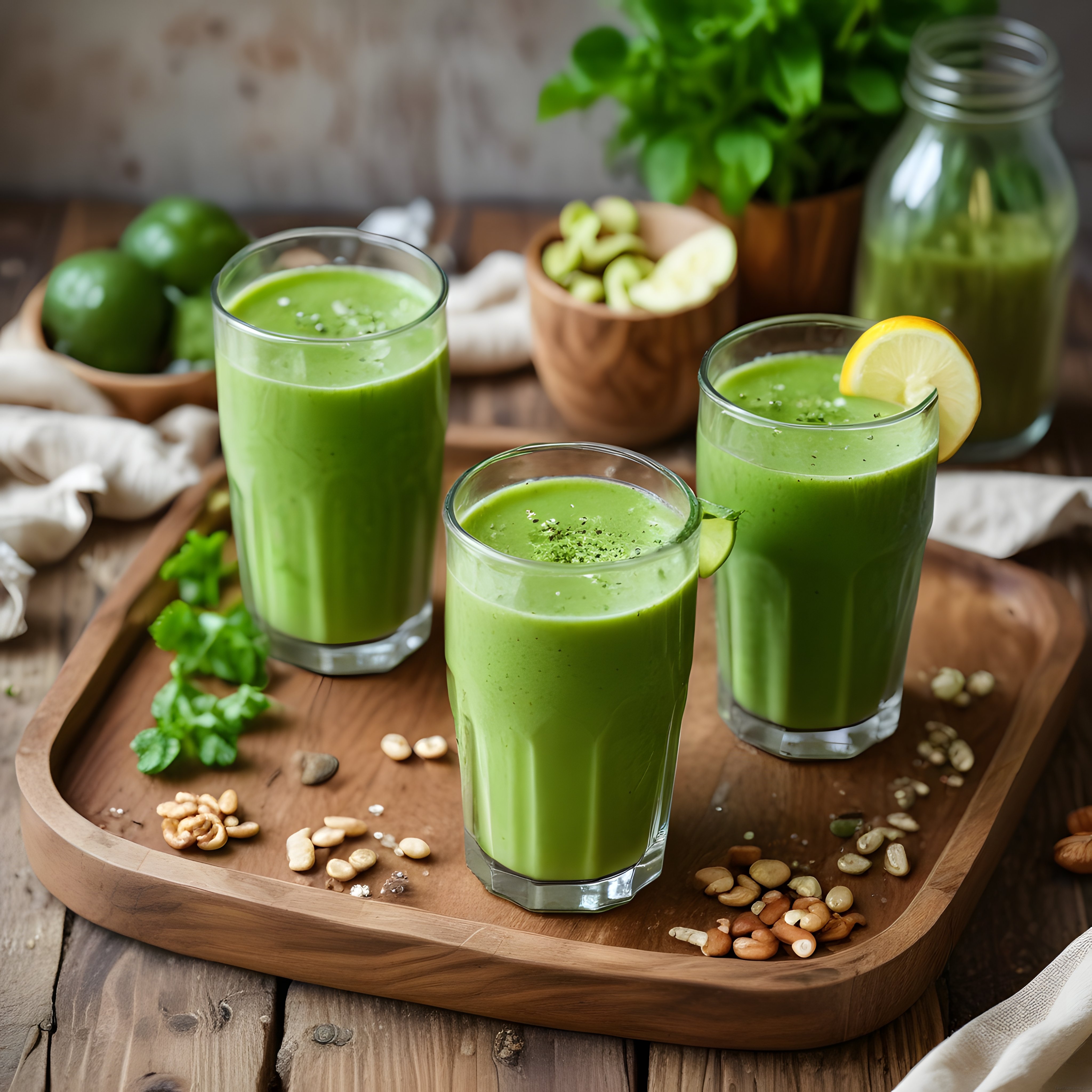 Avokadolu Yeşil Smoothie: Fındık ve Limon ile Enerji Dolu Sağlıklı İçecek