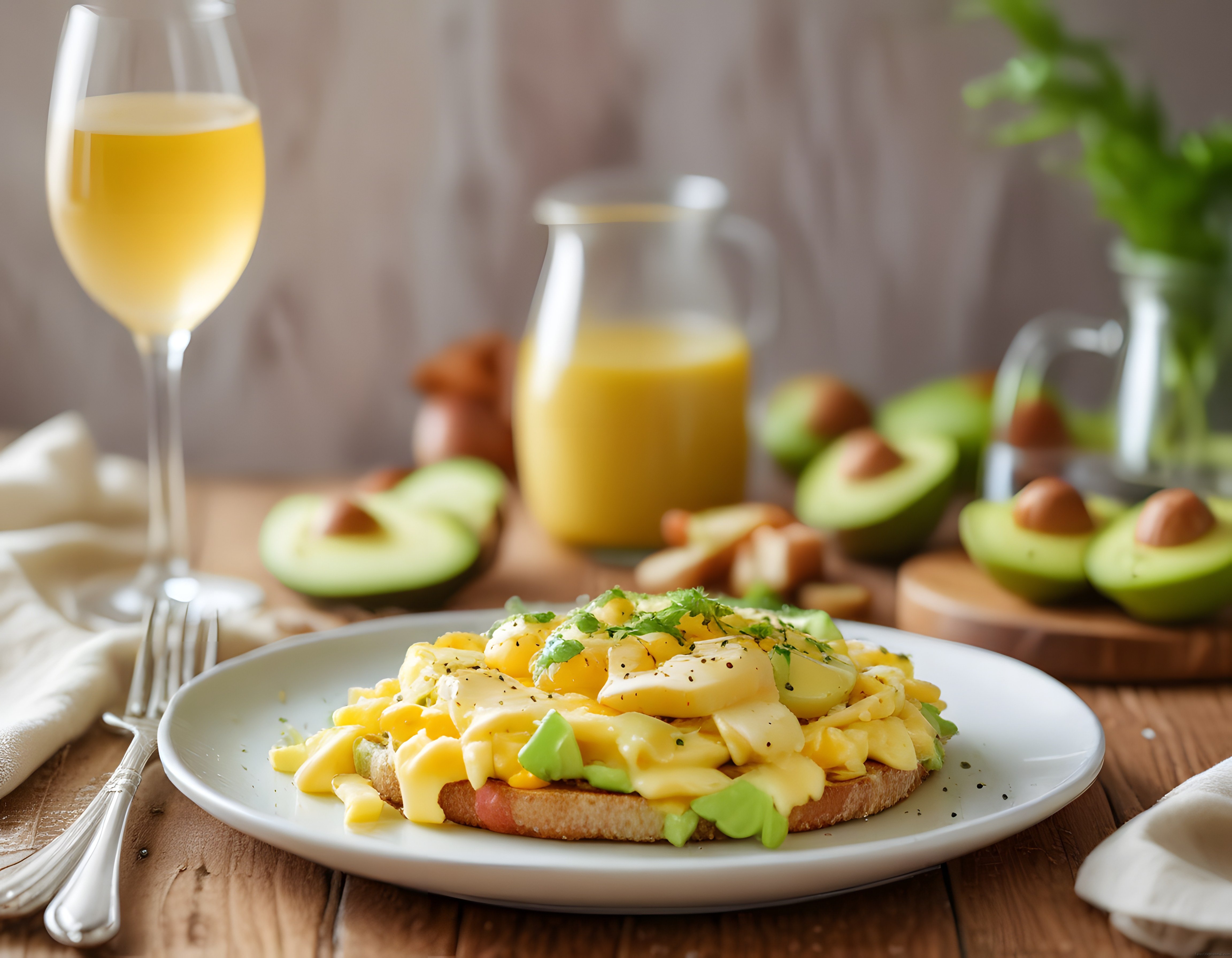 Avokadolu Yumurtalı Ekmek ve Portakal Suyu ile Hafta Sonu Brunch