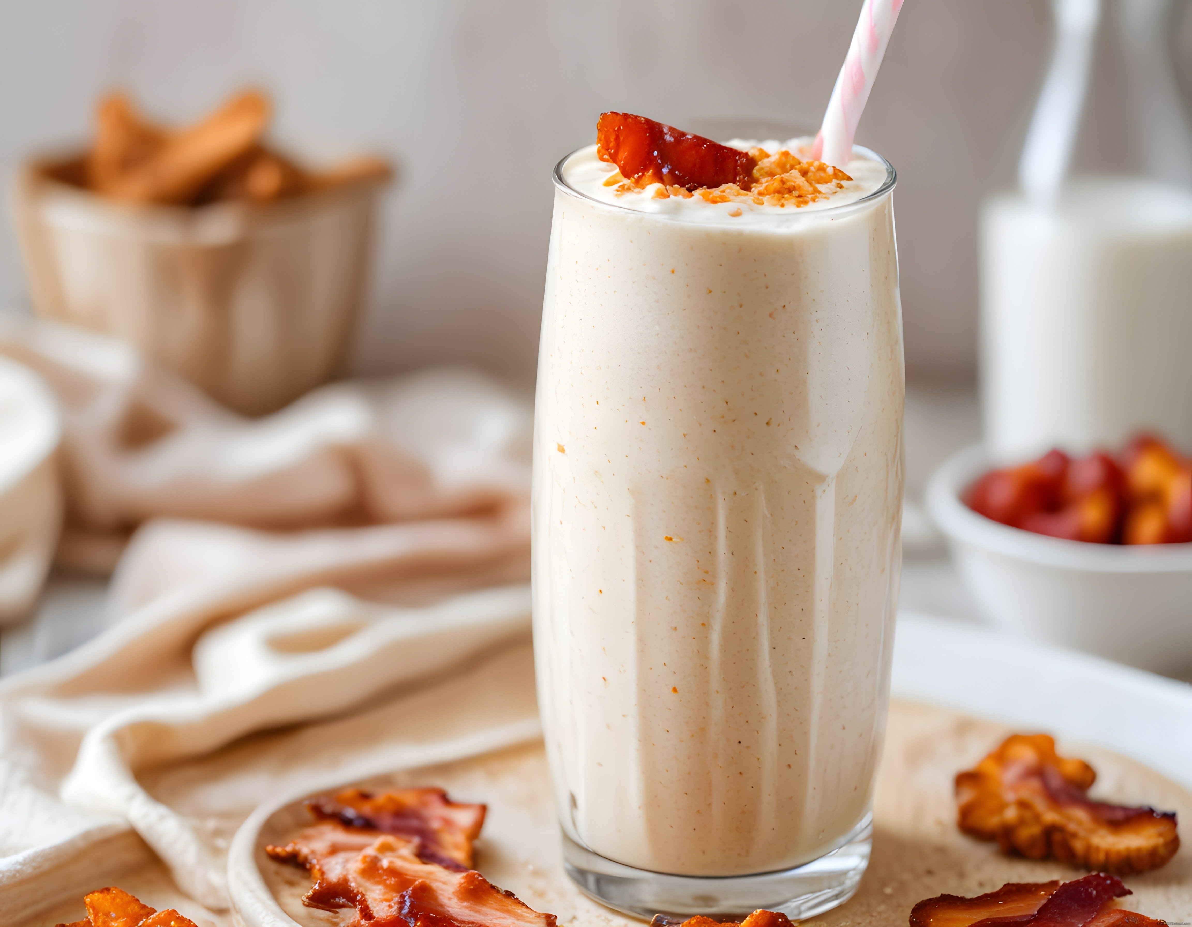 baconlu kremalı milkshake kahvaltılık serinletici tatlı içecek tarifi