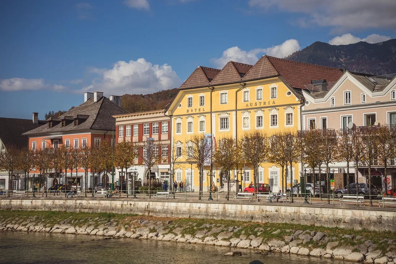 Bad Ischl kasabası turistik fotoğrafı - Avusturya