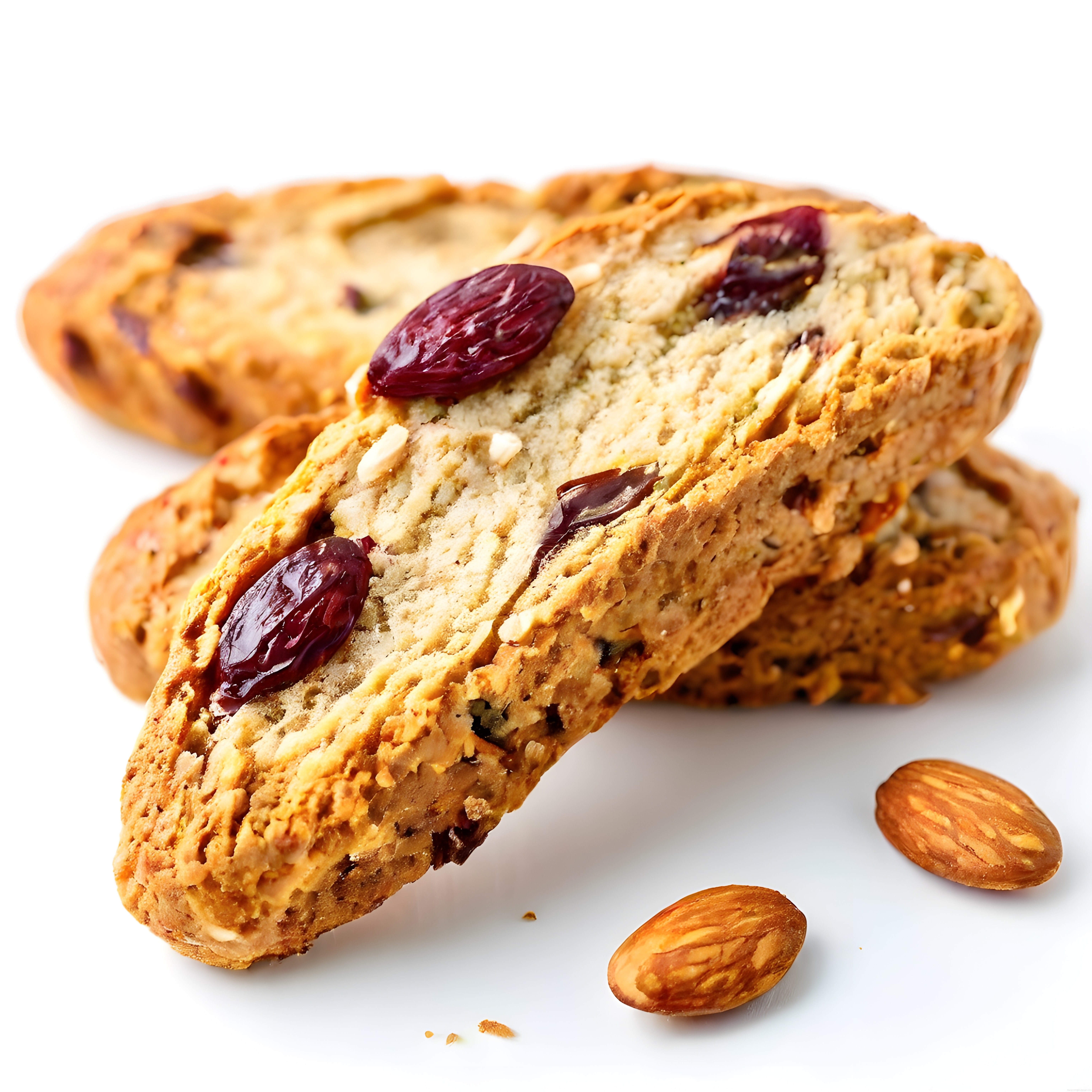 Badem ve Kızılcıklı İtalyan Biscotti Dilimleri: Ev Yapımı Kıtır Tatlı