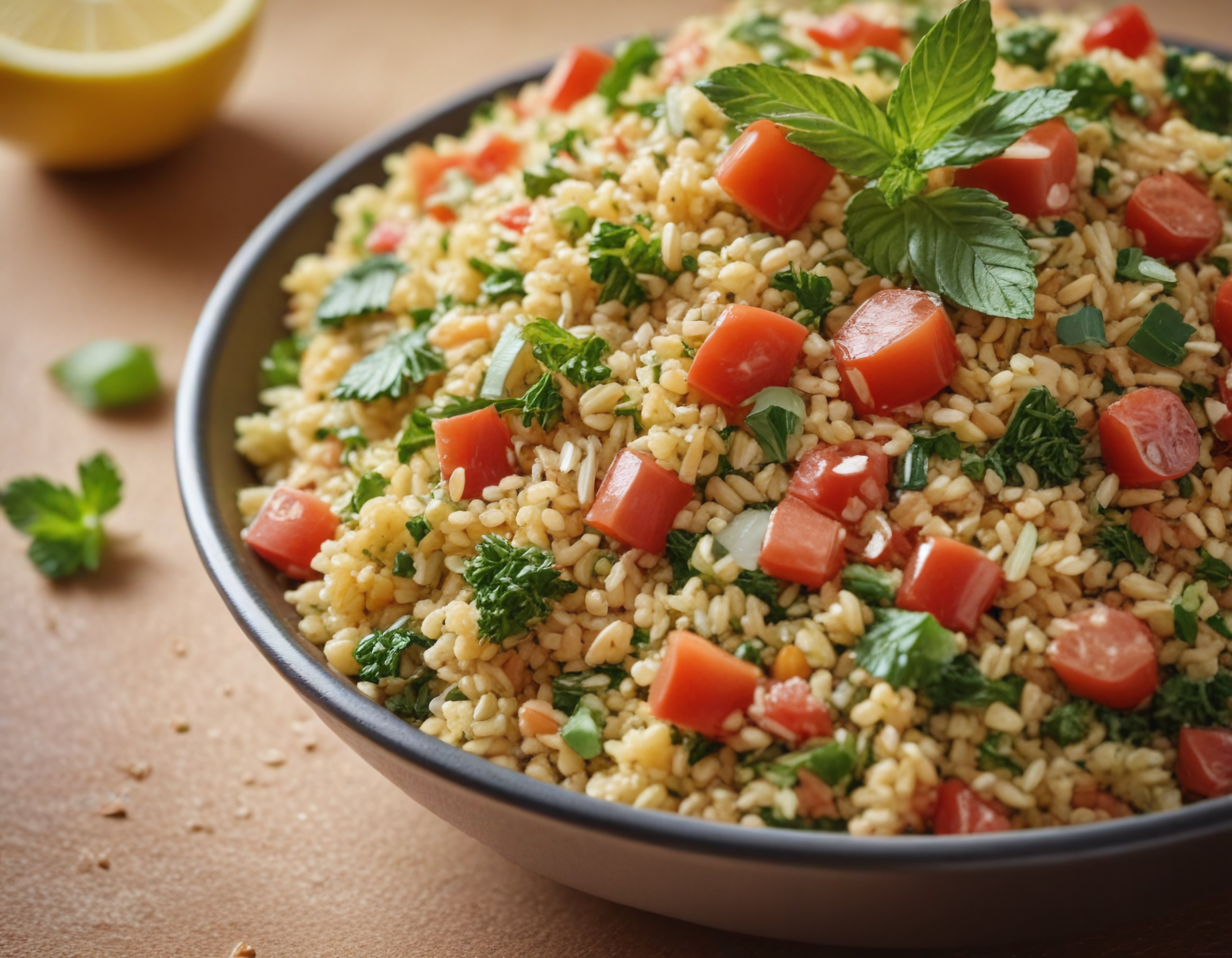 Baharatlı Bulgur Salatası: Taze Yeşillikli ve Domatesli Sağlıklı Tarif