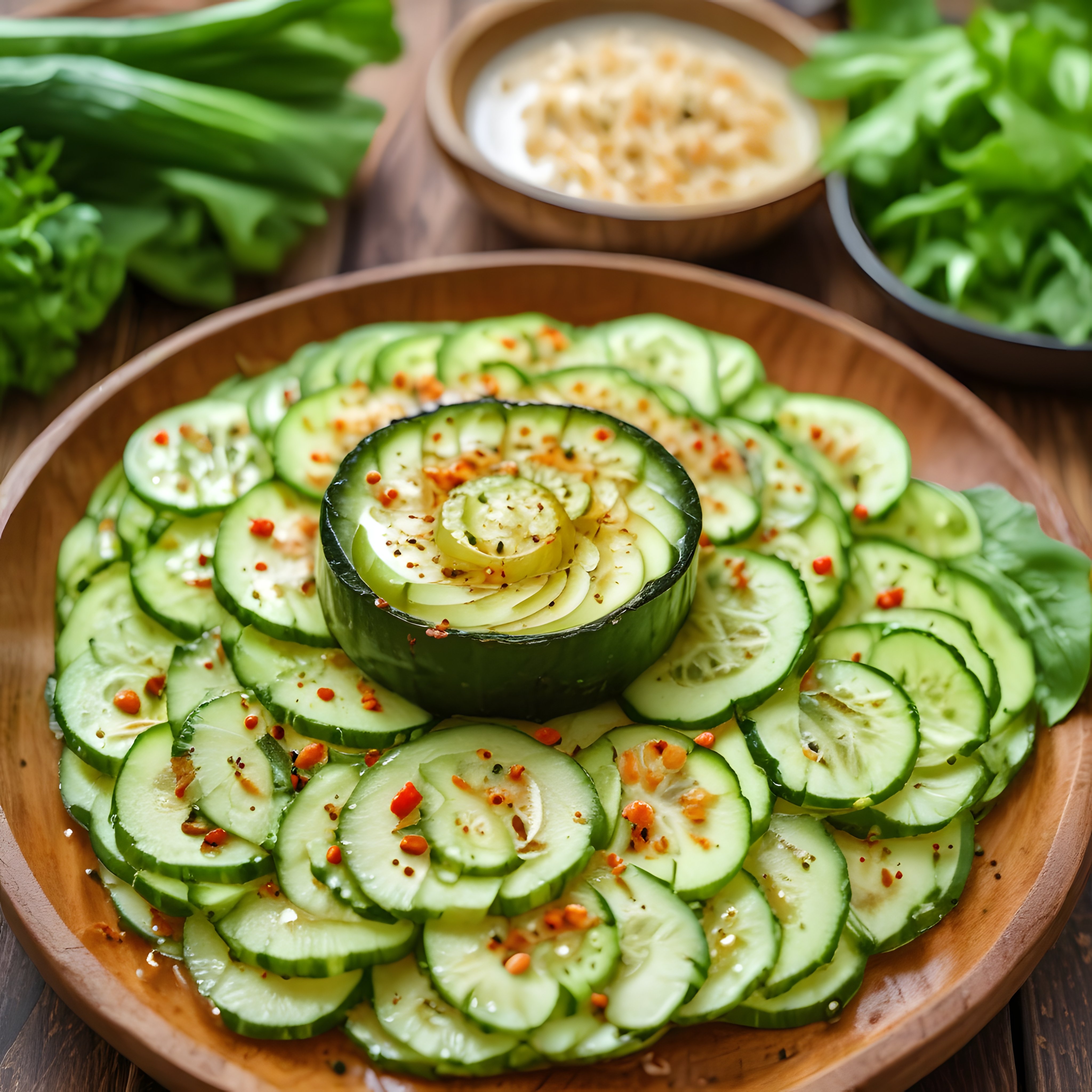 Baharatlı ve Sarımsak Soslu Salatalık Dilimleri ile Sağlıklı Meze Tarifi