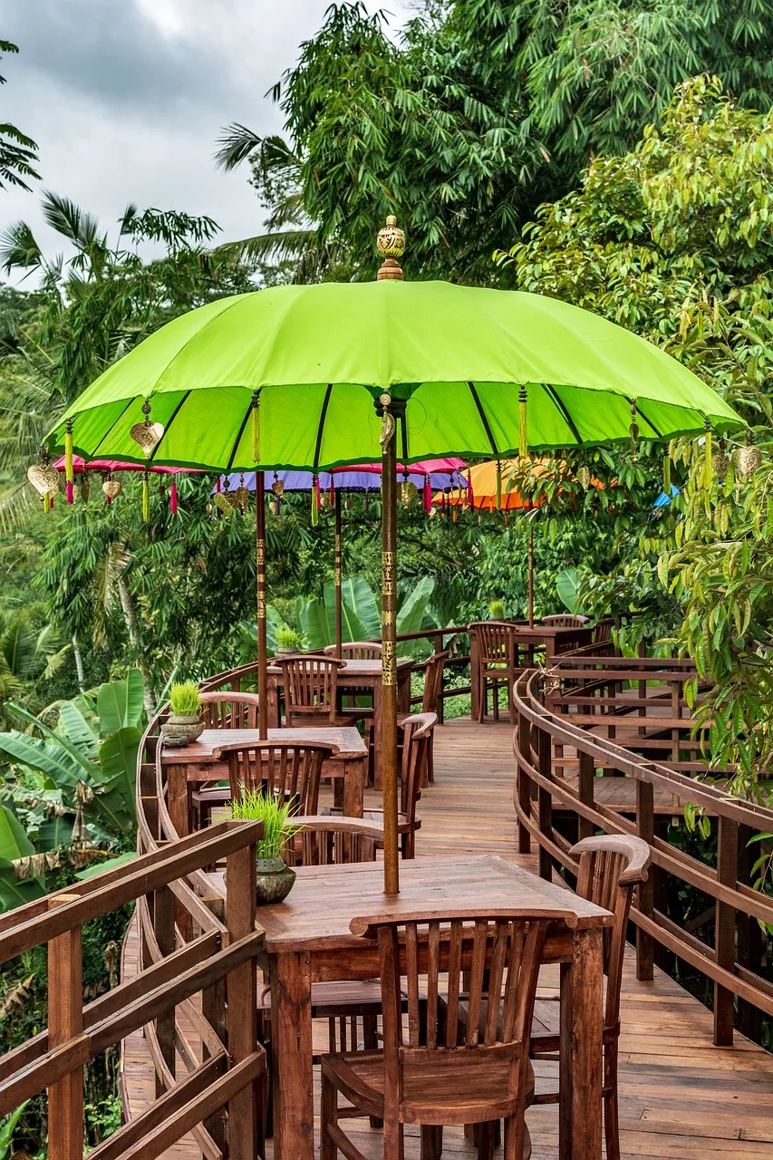 Bali tropik sahil manzarası - tatil fotoğrafı