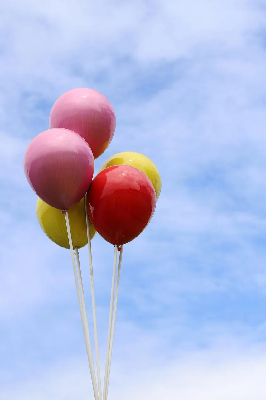 Balonlu festival manzarası - Seul'de gökyüzü