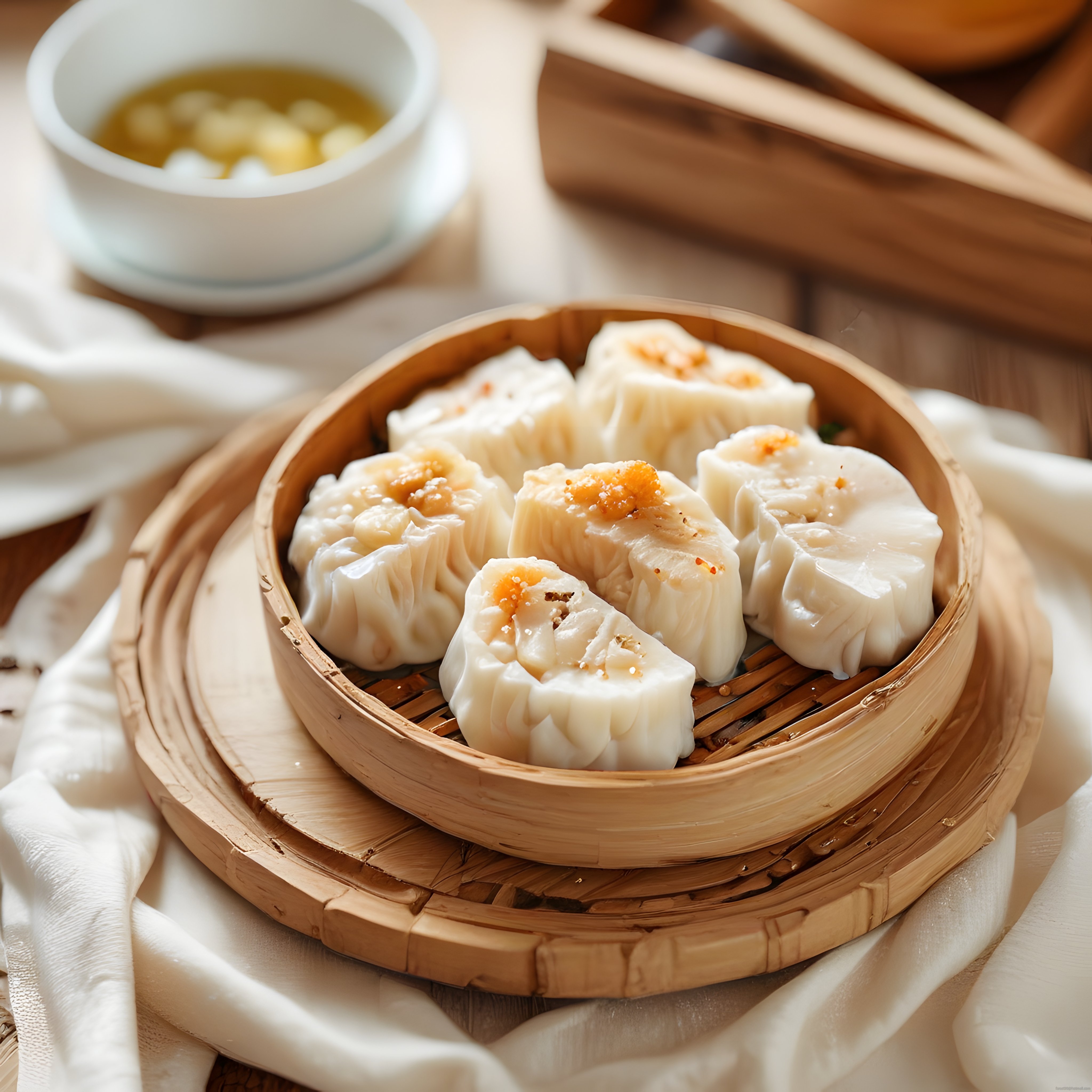 Bambu Buharda Pişirilmiş Dim Sum Mantıları ve Uzak Doğu Lezzetleri