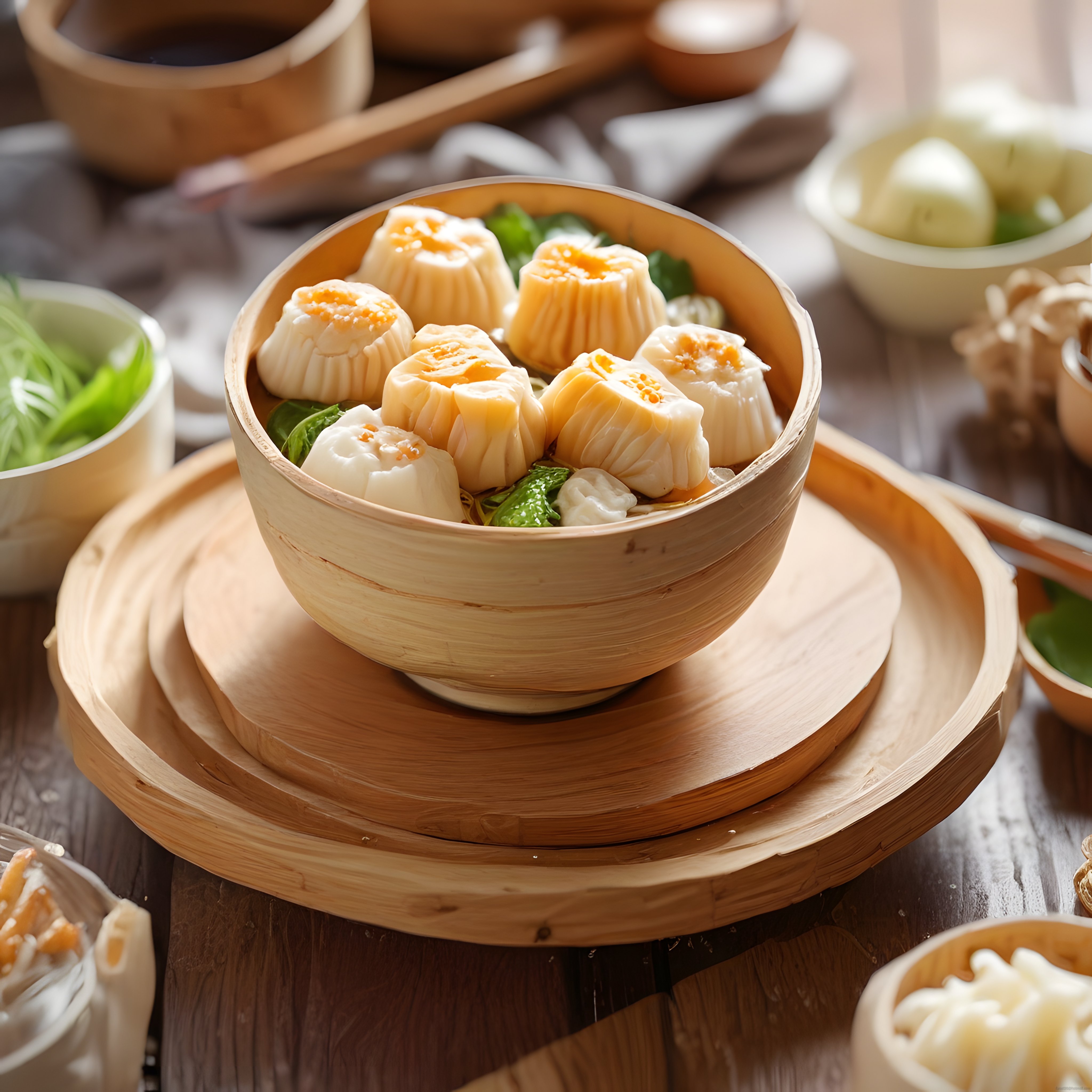 Bambu Buharda Sevimli Siomai Mantıları: Asya Mutfağından Geleneksel Lezzet