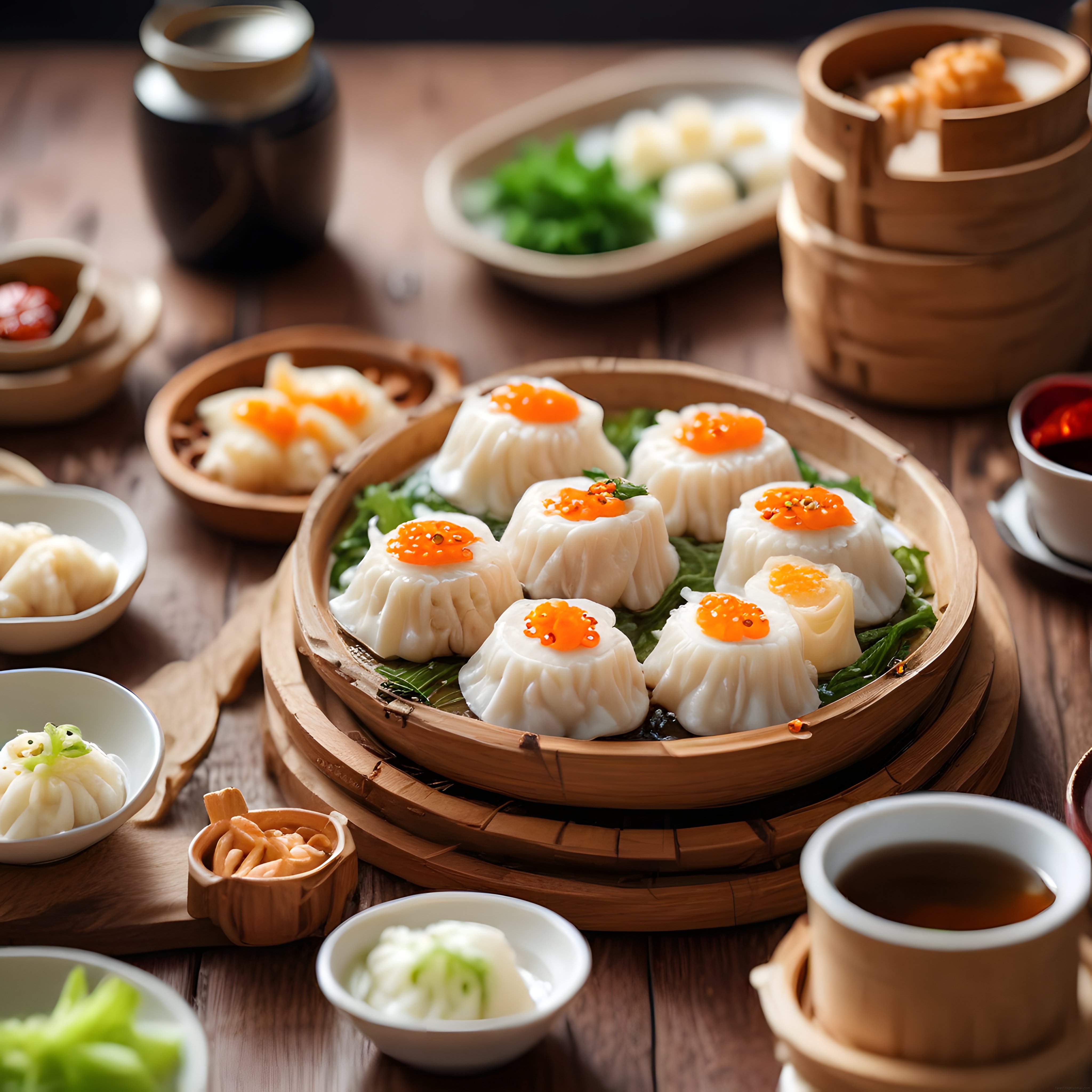 Bambu Sepetlerde Sunulan Çin Mantısı: Geleneksel Dim Sum Lezzetleri