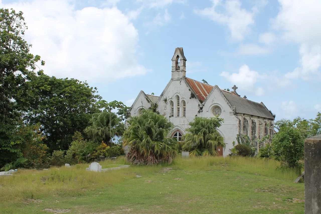 Barbados eski kilise çan kulesi - tarihi yapı