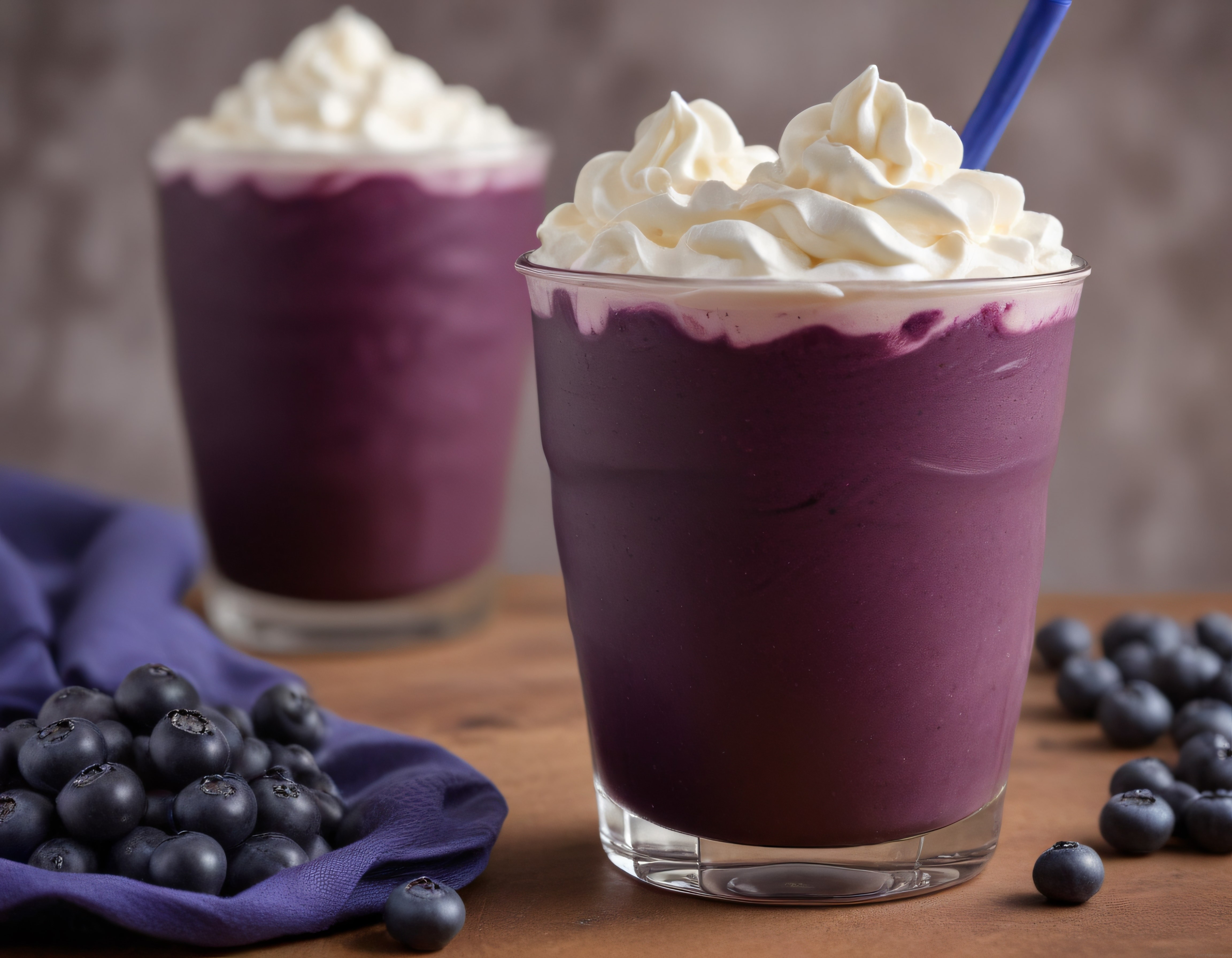 Bardağın İçinde Yaban Mersi Smoothie'si: Kremalı ve Besleyici Yaz İçeceği