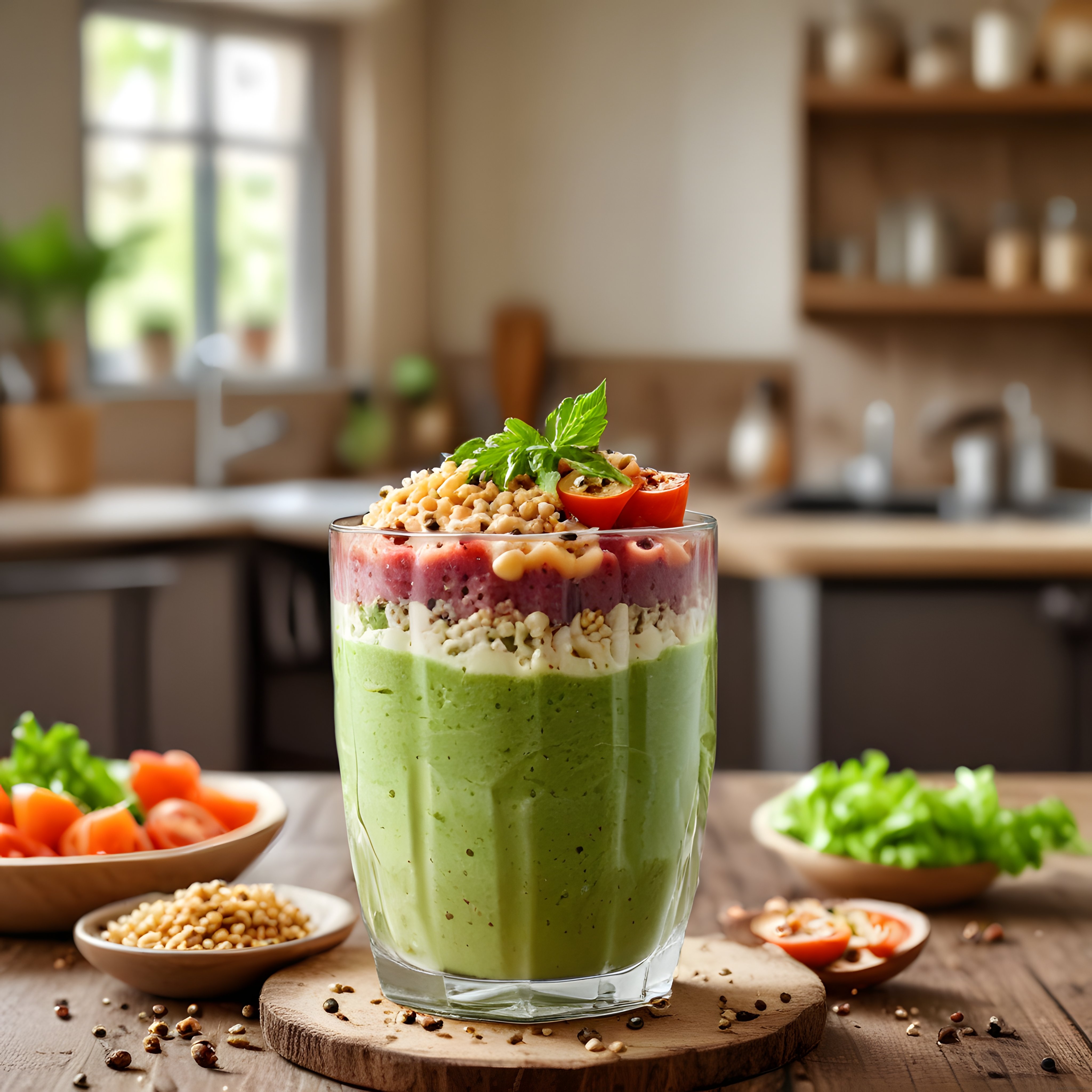 Bardakta Avokadolu Katmanlı Smoothie ile Besleyici Kahvaltı Tarifi