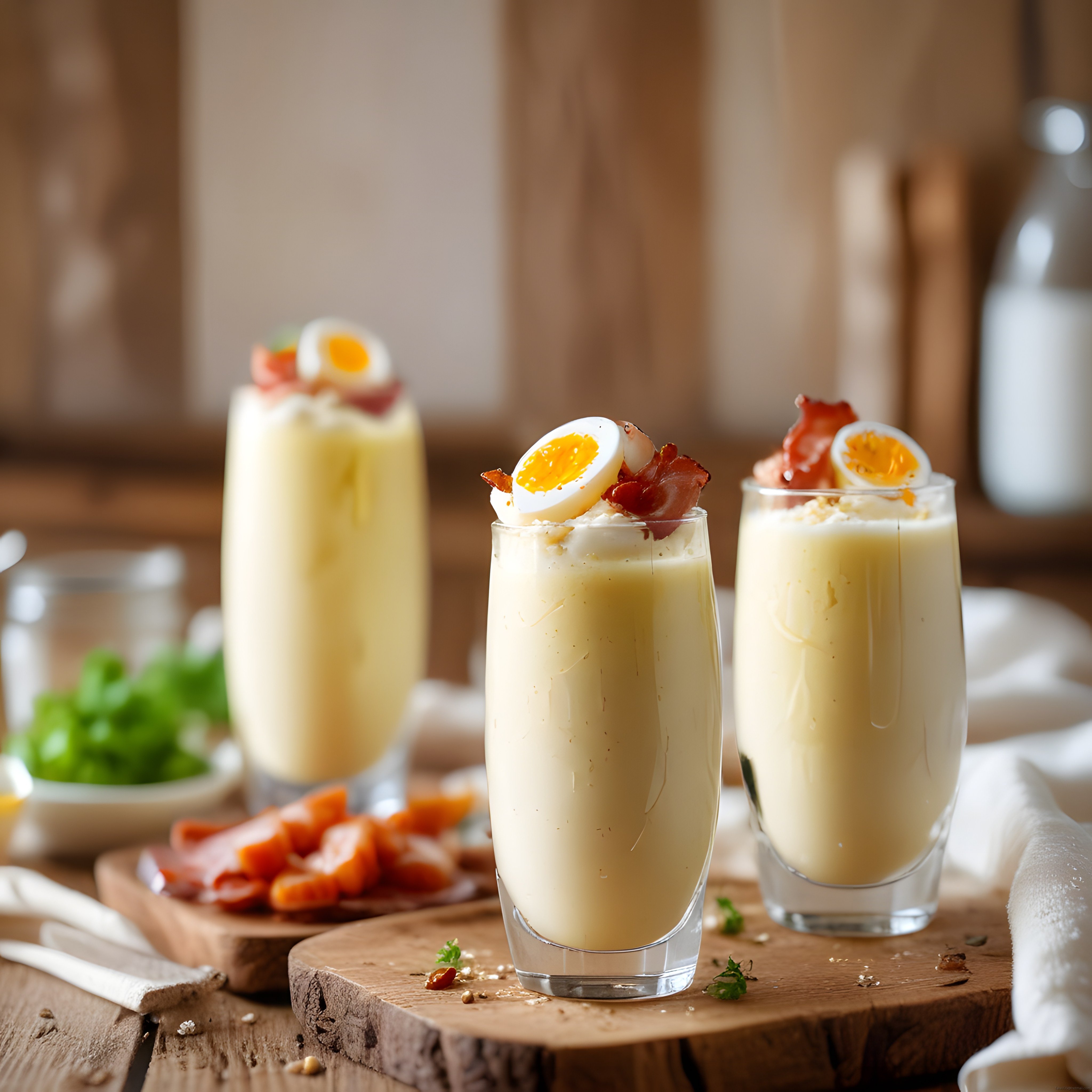 Bardakta Kremalı Yumurta ve Çıtır Baconlı Pratik Kahvaltılık Sunum
