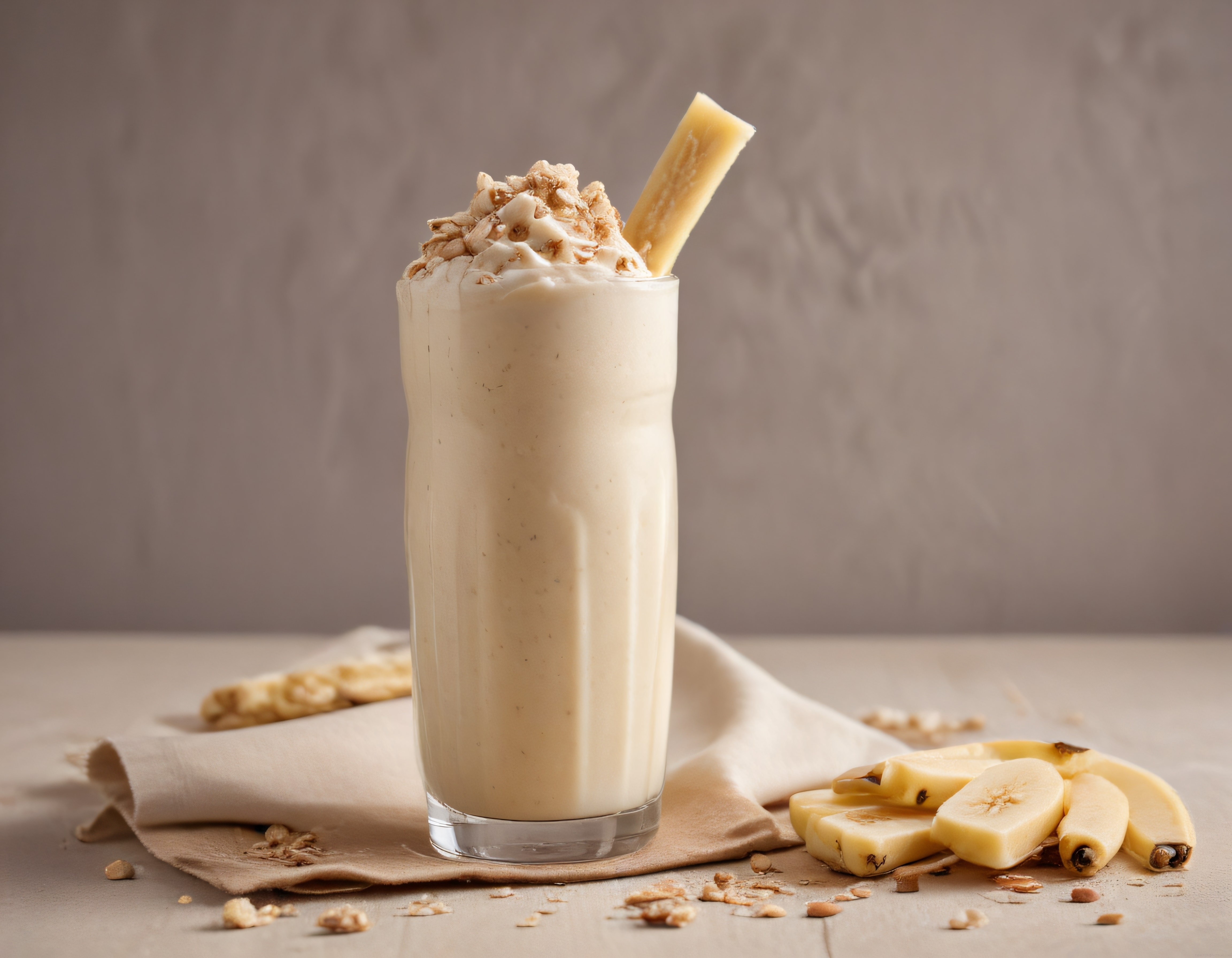 Bardakta Muzlu Smoothie: Kremalı Üstü ve Granola ile Ev Yapımı Sağlıklı İçecek