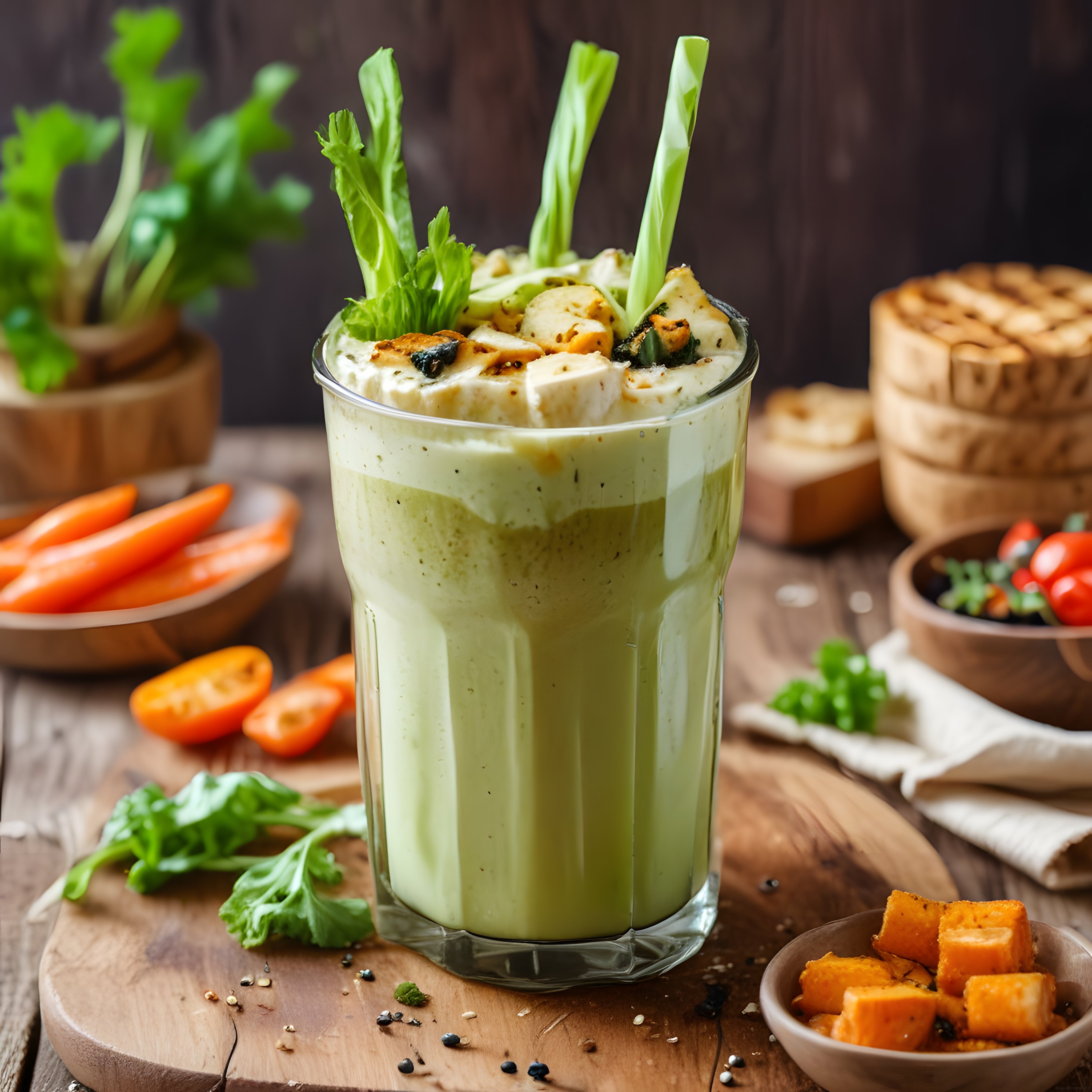 Bardakta Taze Avokado Smoothie: Sağlıklı Kahvaltı İçeceği ve Sunumu
