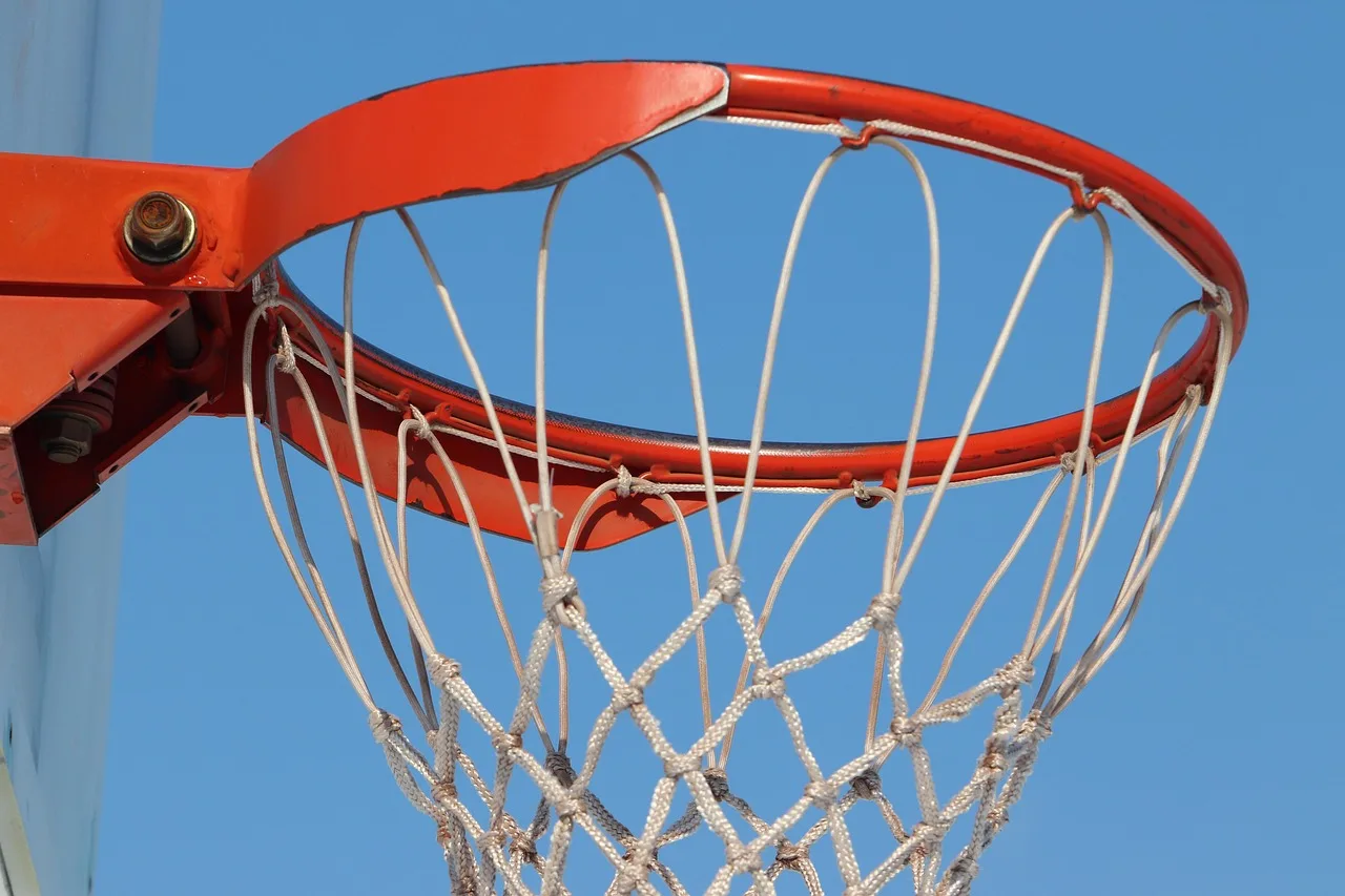 Basketbol sahası net ve pota - spor fotoğrafı