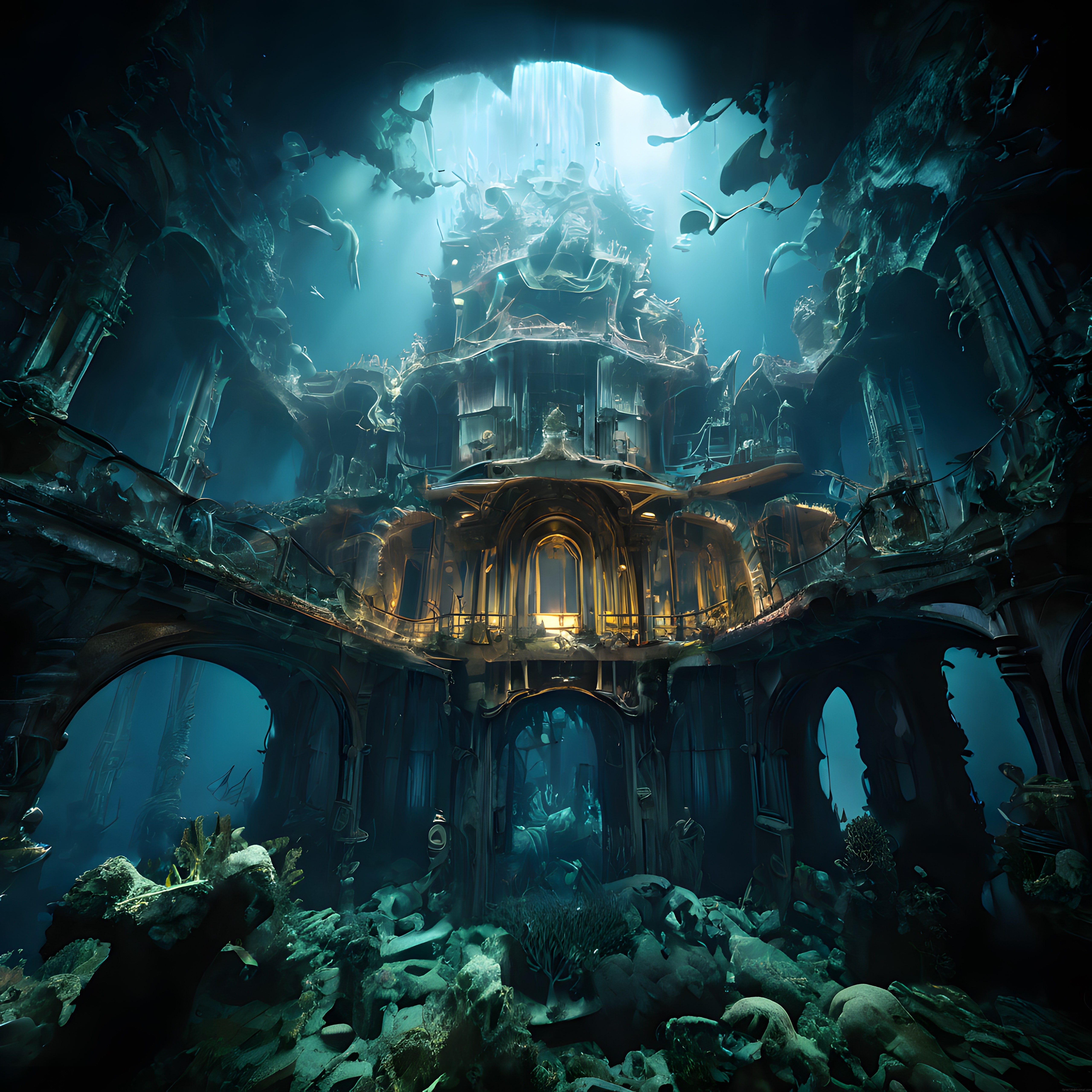 Batık Atlantis Sarayı: Derin Denizlerdeki Antik Mimari Harikası