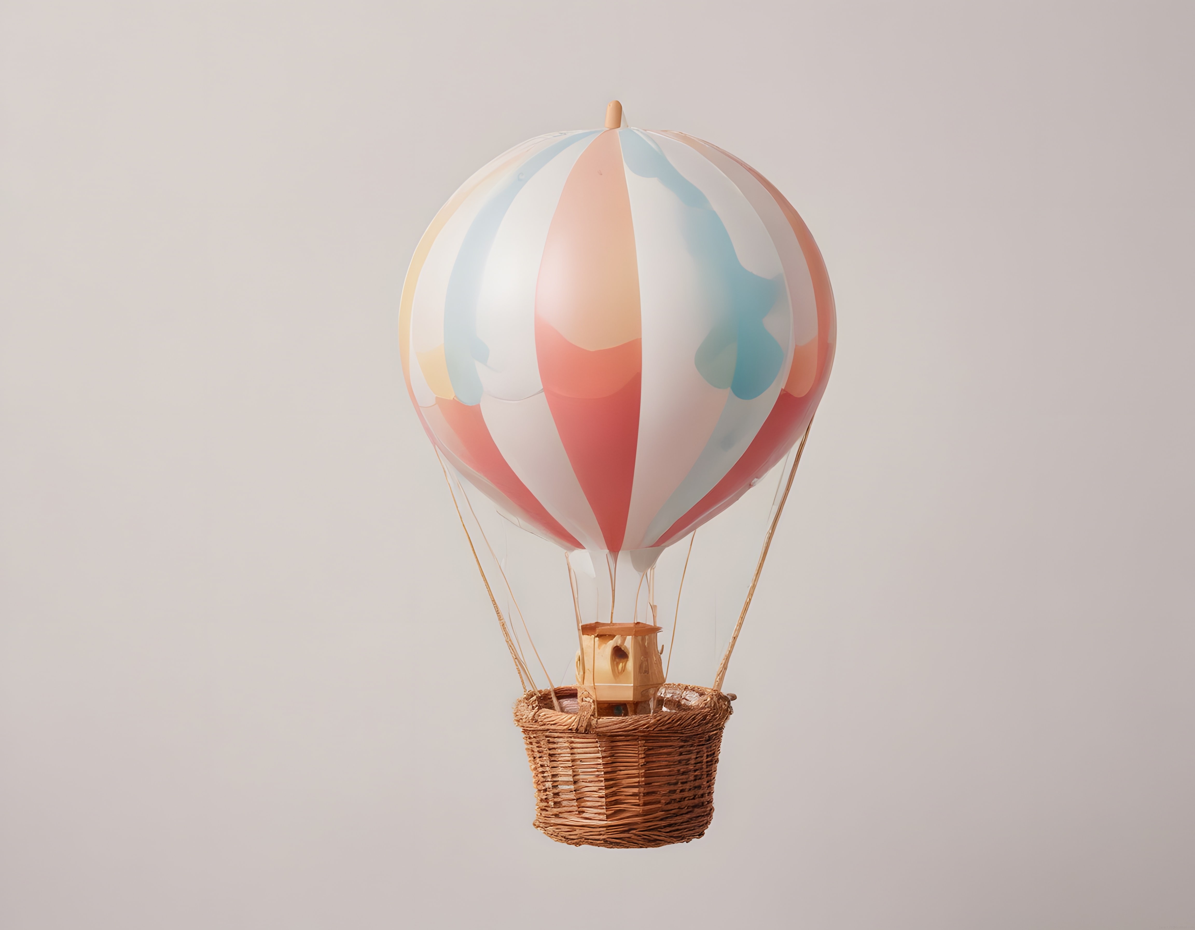 Bebek ve Çocuk Odaları İçin Pastel Renkli Dekoratif Sıcak Hava Balonu Modeli