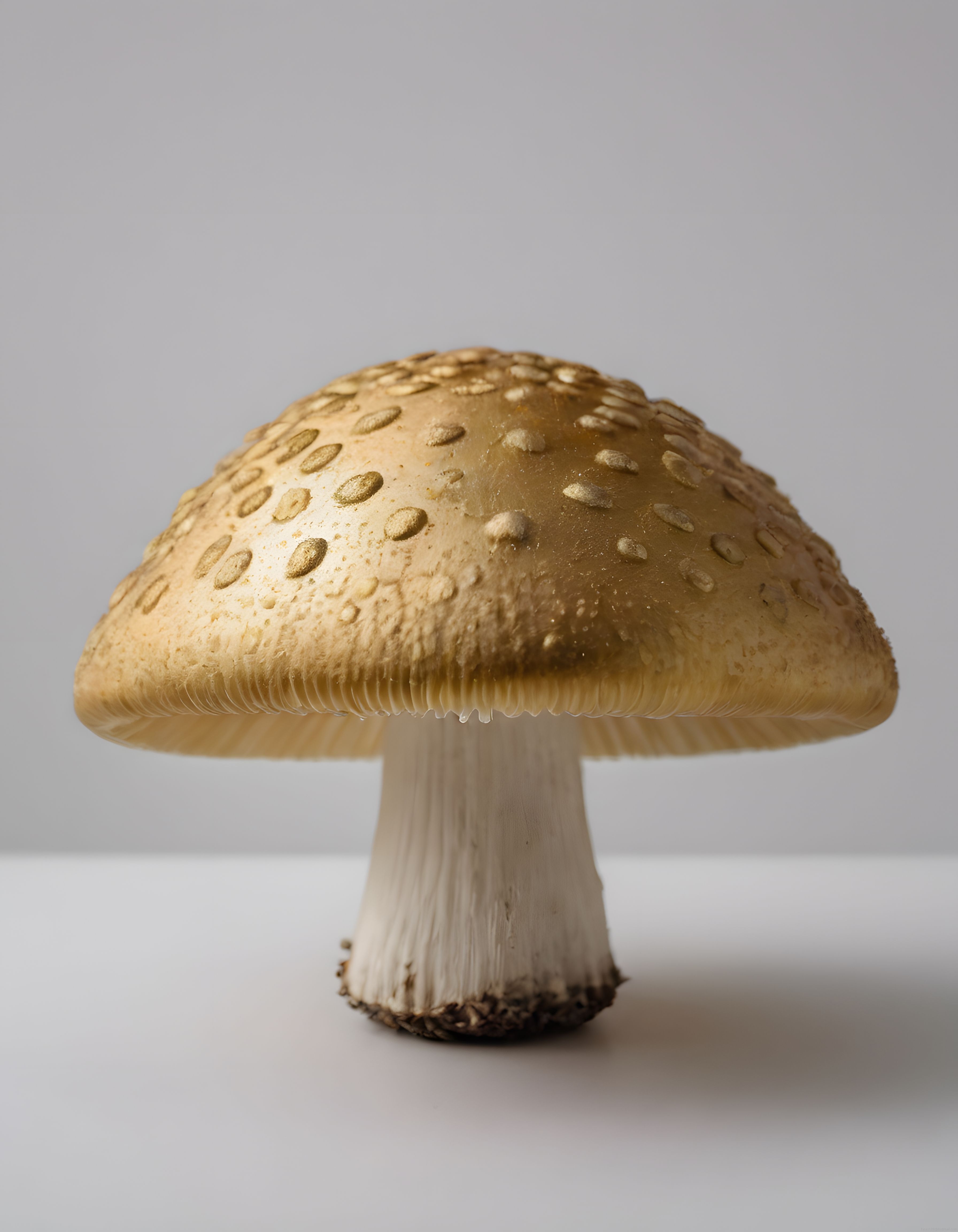 benekli şapkalı mantar: beyaz fon üzerinde amanita makro doğa fotoğrafı