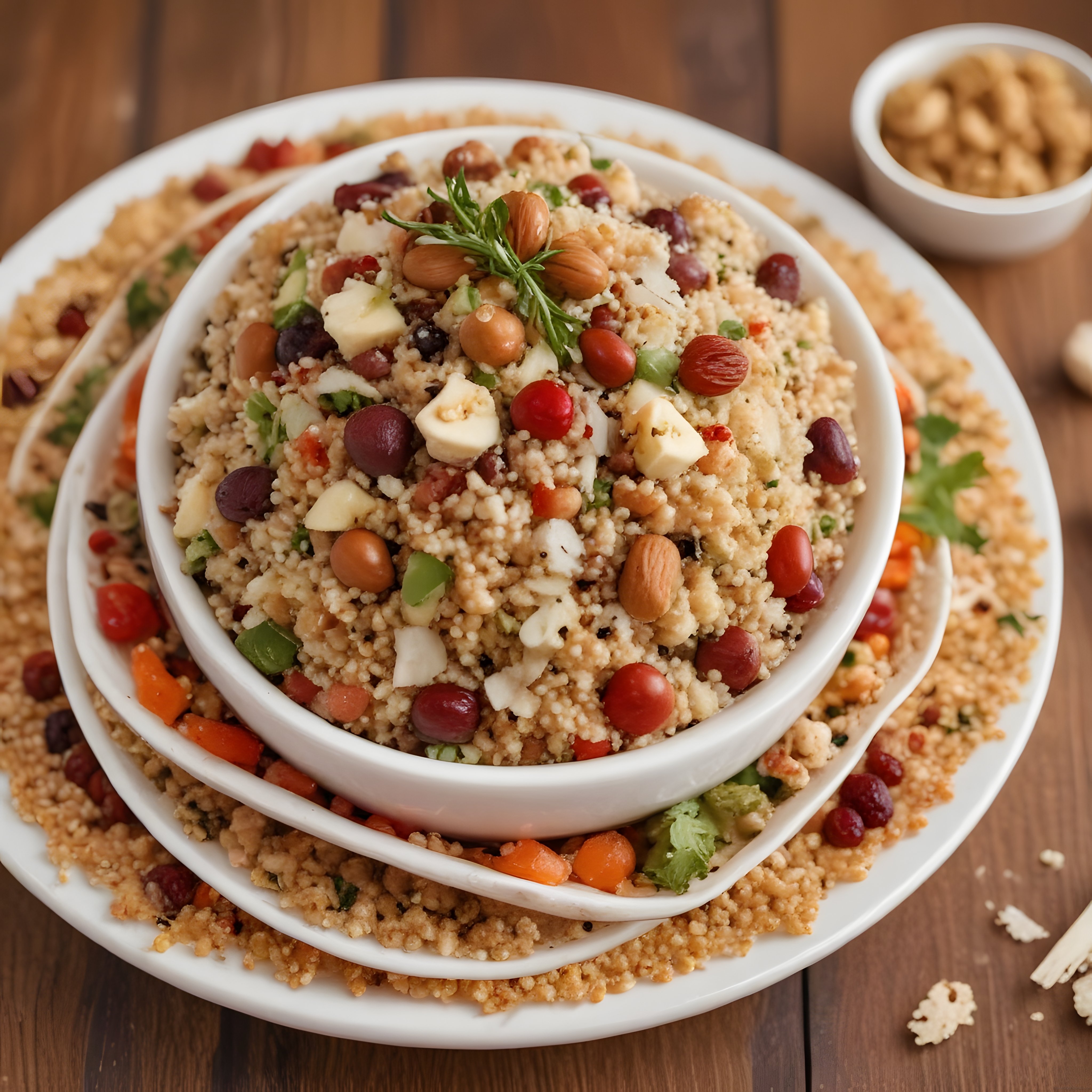 Besleyici Kuskus Salatası: Bademli ve Peynirli Renkli Tahıl Tarifi