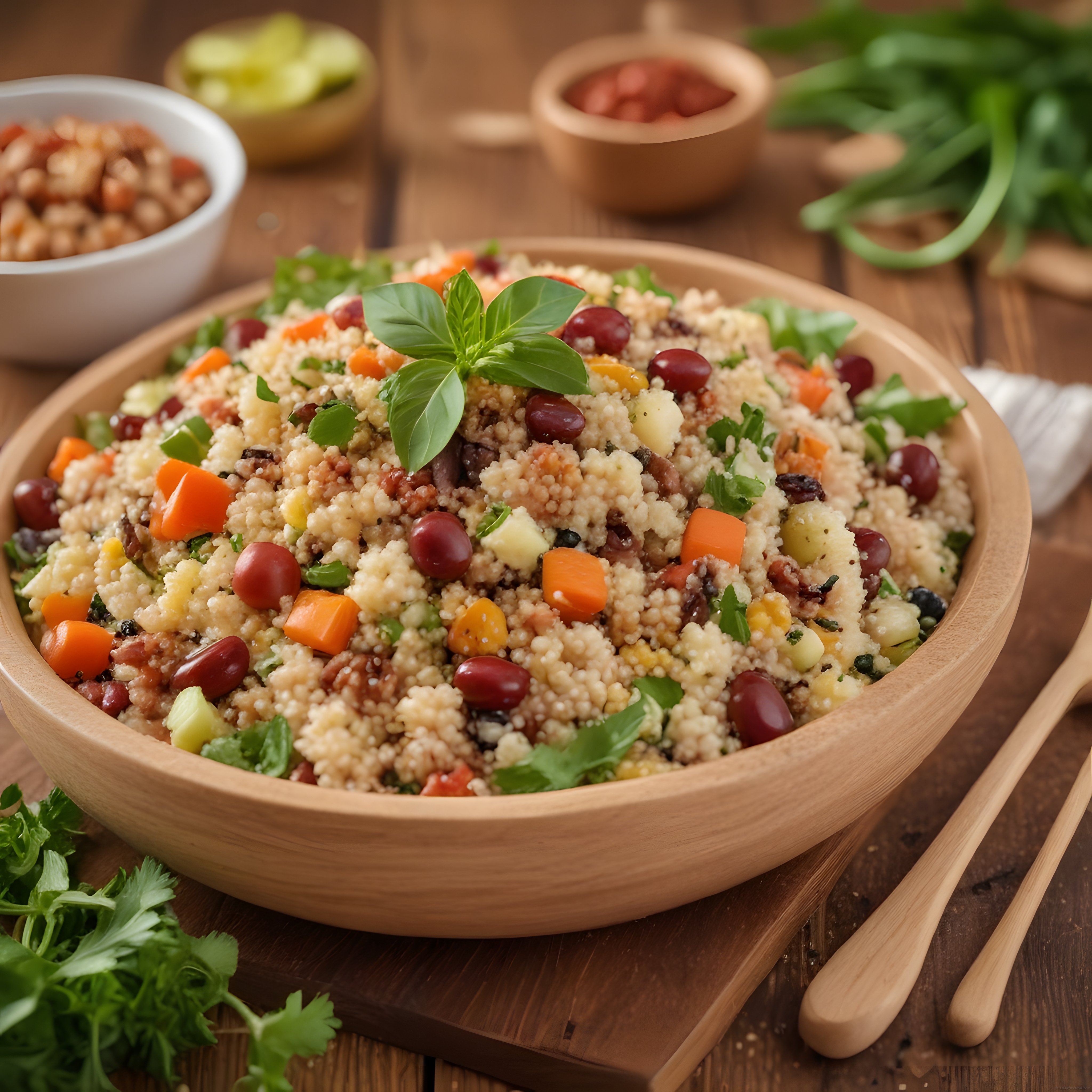 Besleyici Kuskus Salatası: Kidney Fasulyeli ve Sebzeli Pratik Tarif