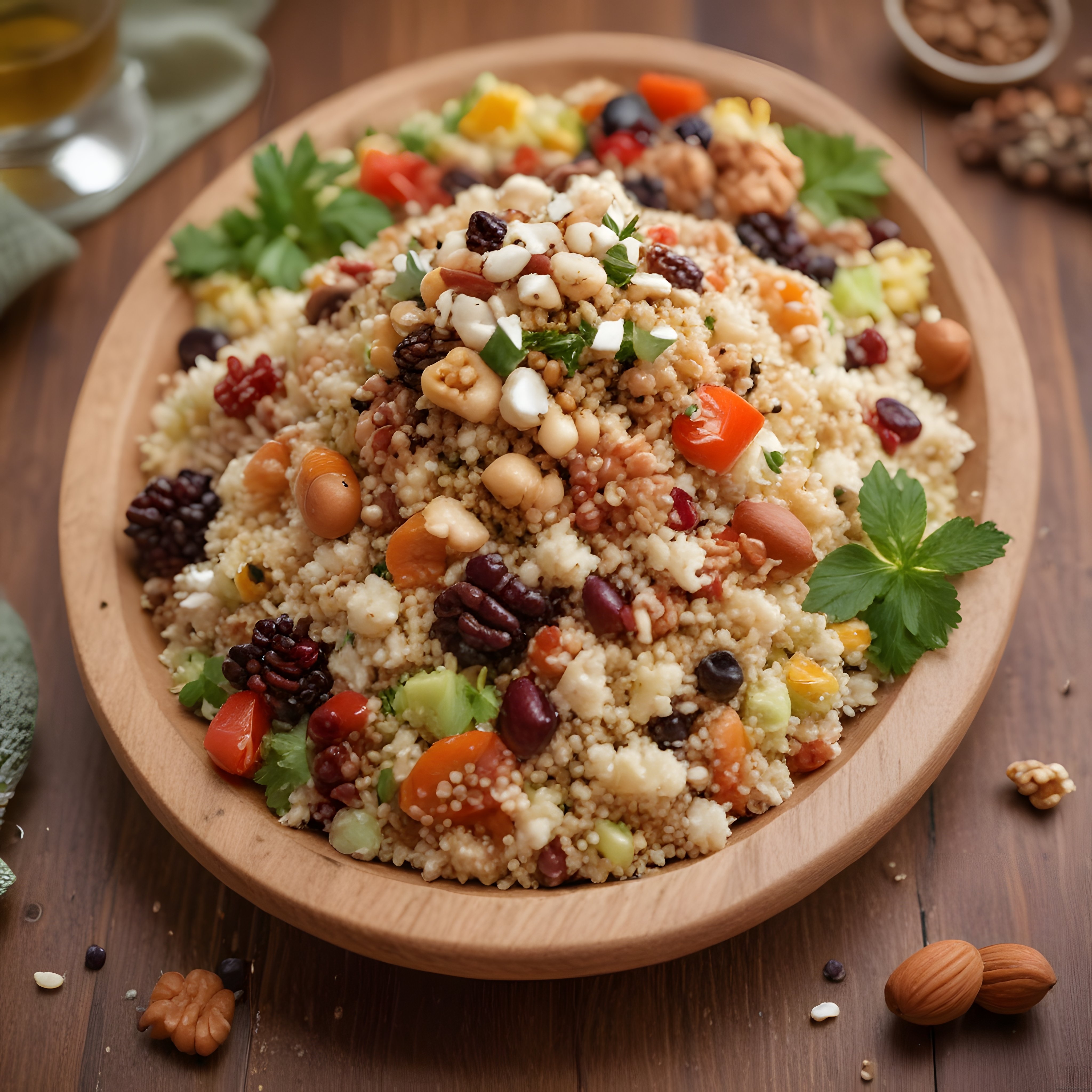 Besleyici Kuskus Salatası Tarifi: Nohutlu, Fetalı ve Bol Yeşillikli