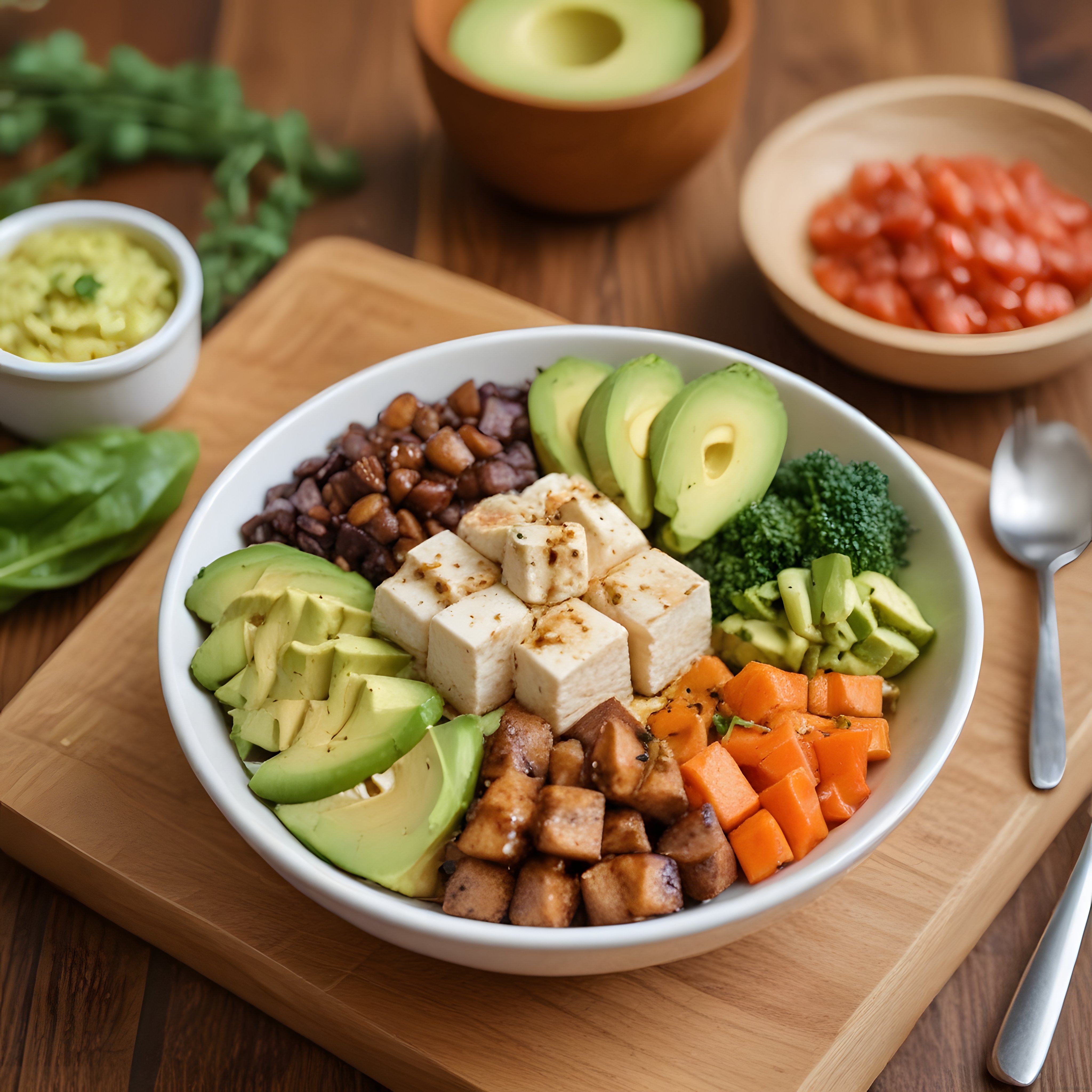 Besleyici ve Renkli Vegan Buddha Kase: Tofulu Avokadolu Sağlıklı Öğün