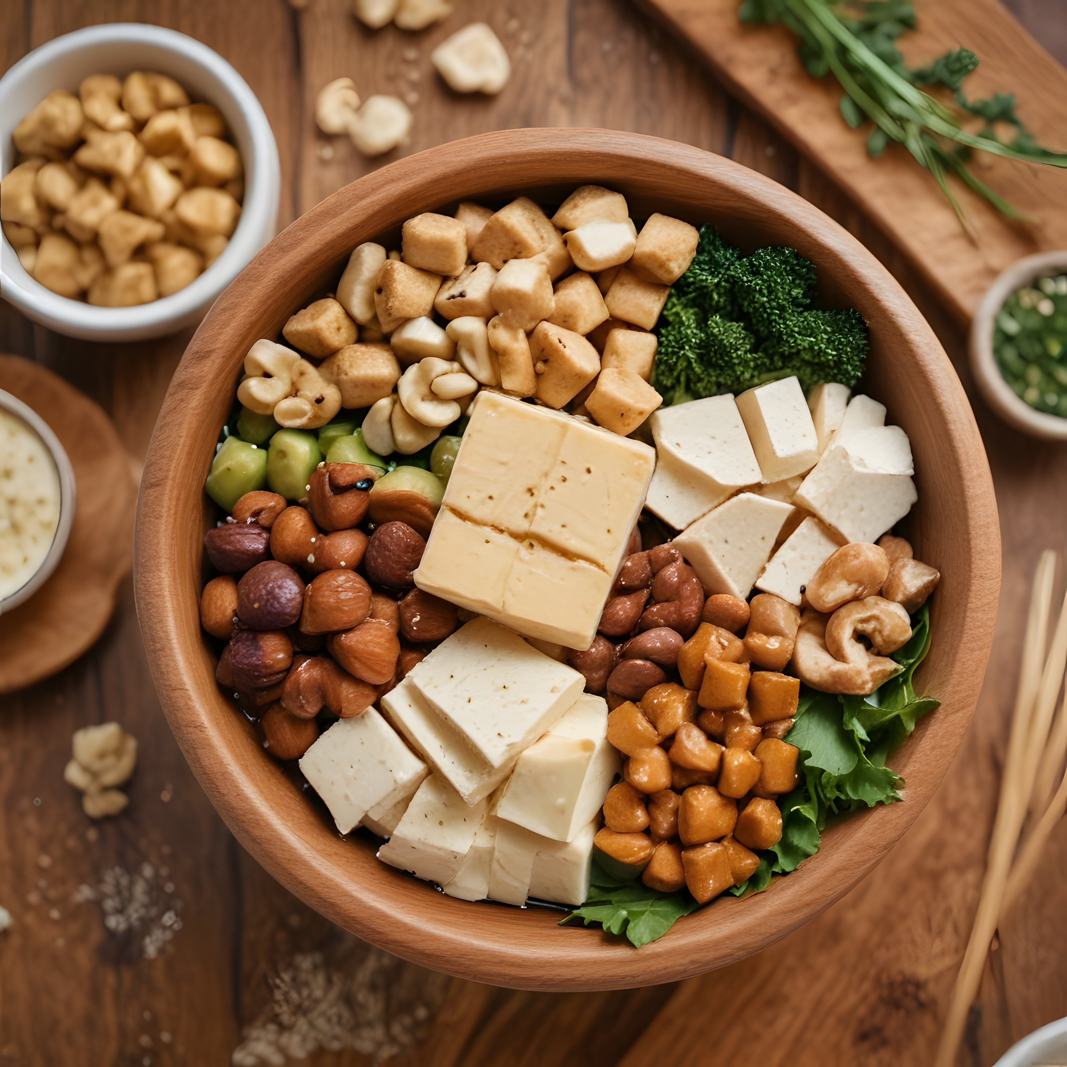 Besleyici Vegan Buddha Bowl: Ahşap Kasede Protein Dolu Sağlıklı Öğün