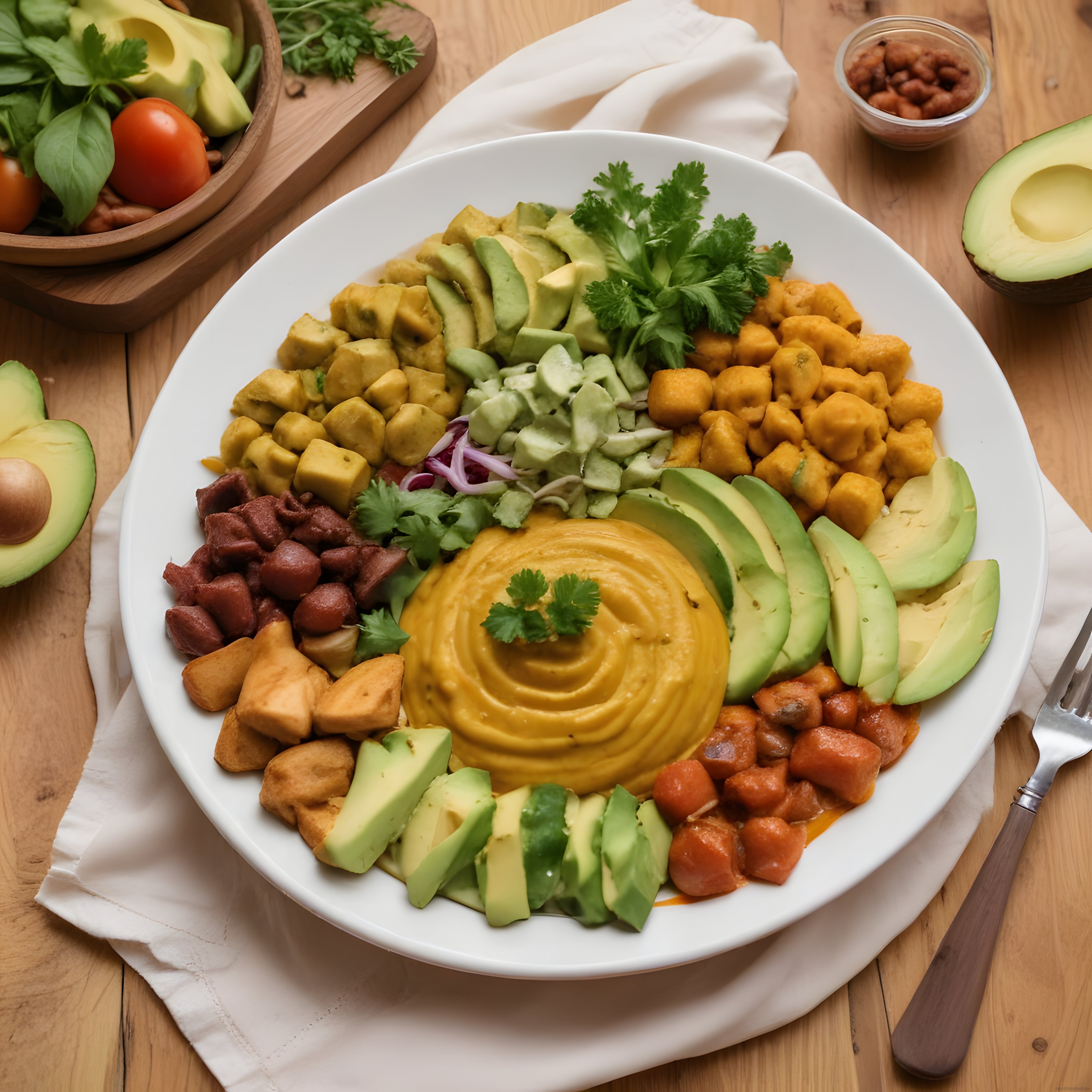 Besleyici Vegan Buddha Bowl: Avokado ve Humus ile Sağlıklı Tabak