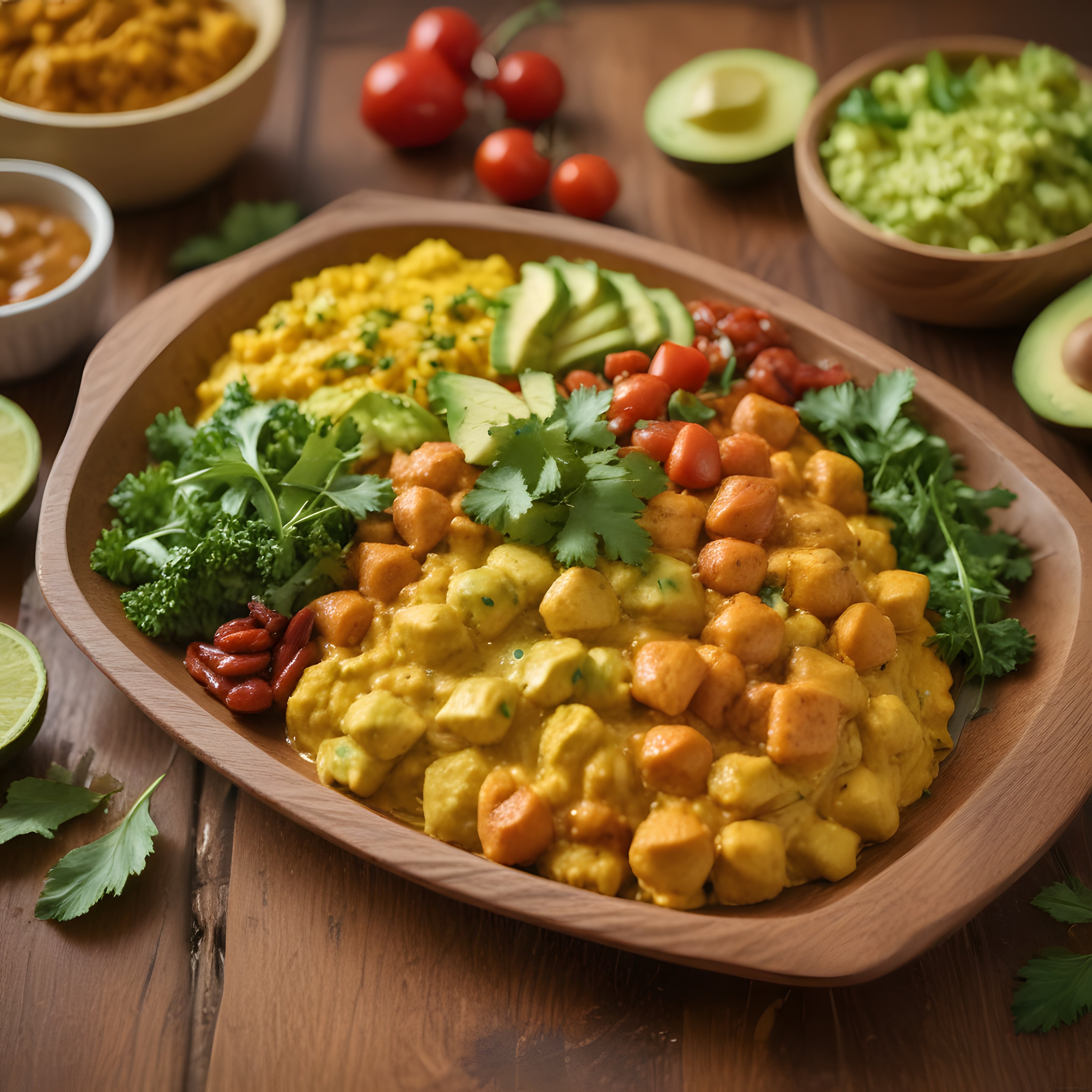 Besleyici Vegan Buddha Kasesi: Avokadolu ve Nohutlu Körili Sağlıklı Tahıl Kasesi